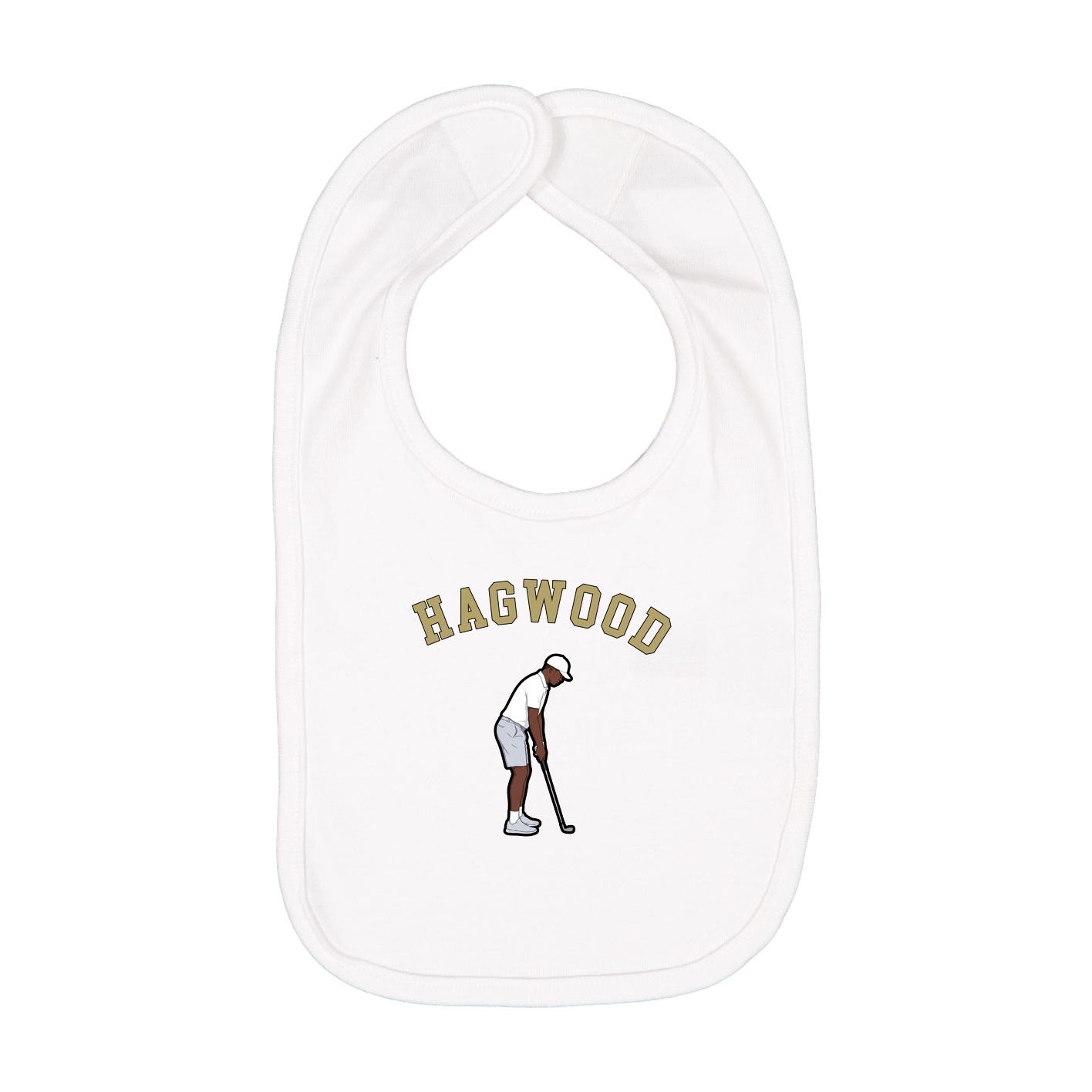 Infant Bib — Shirsey Arch in White