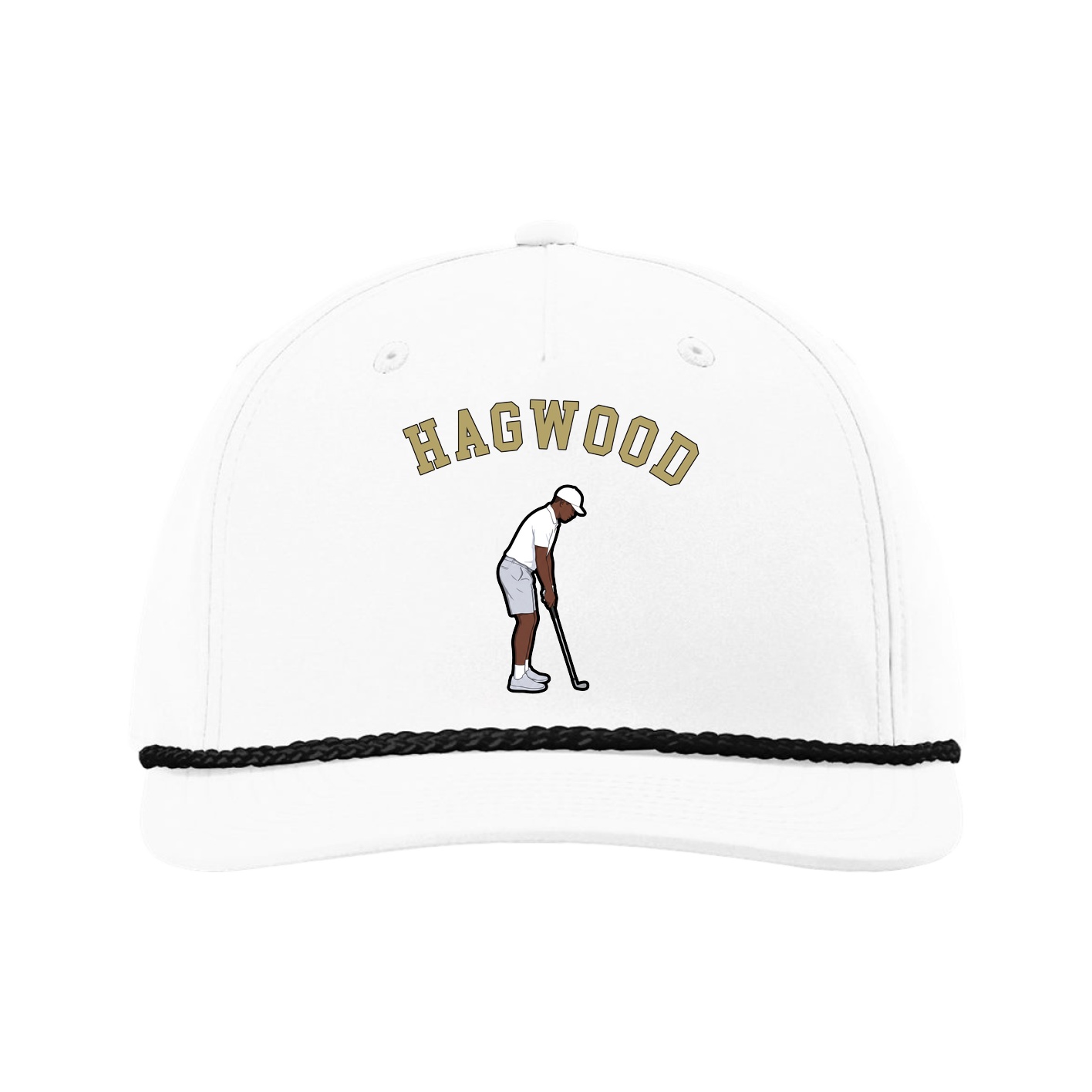 Five-Panel Classic Rope Cap — Shirsey Arch in White