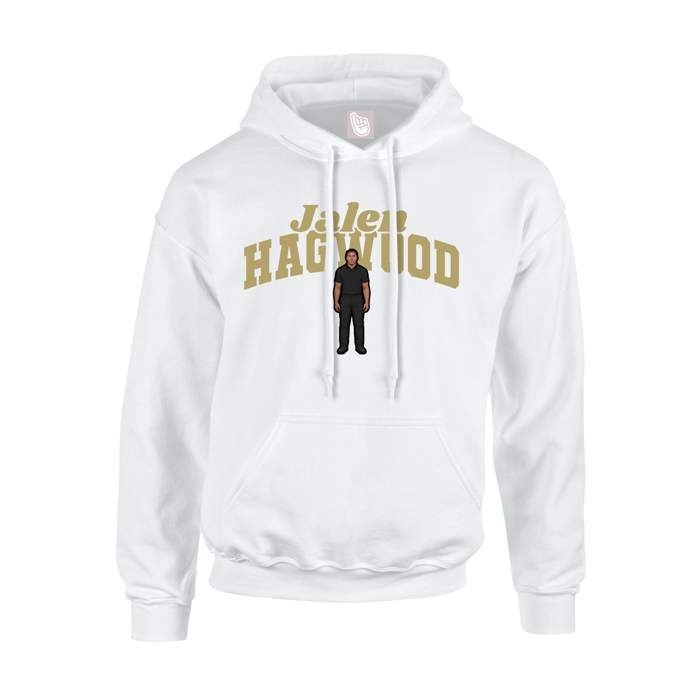 Youth Hoodie — Signature Arch in White