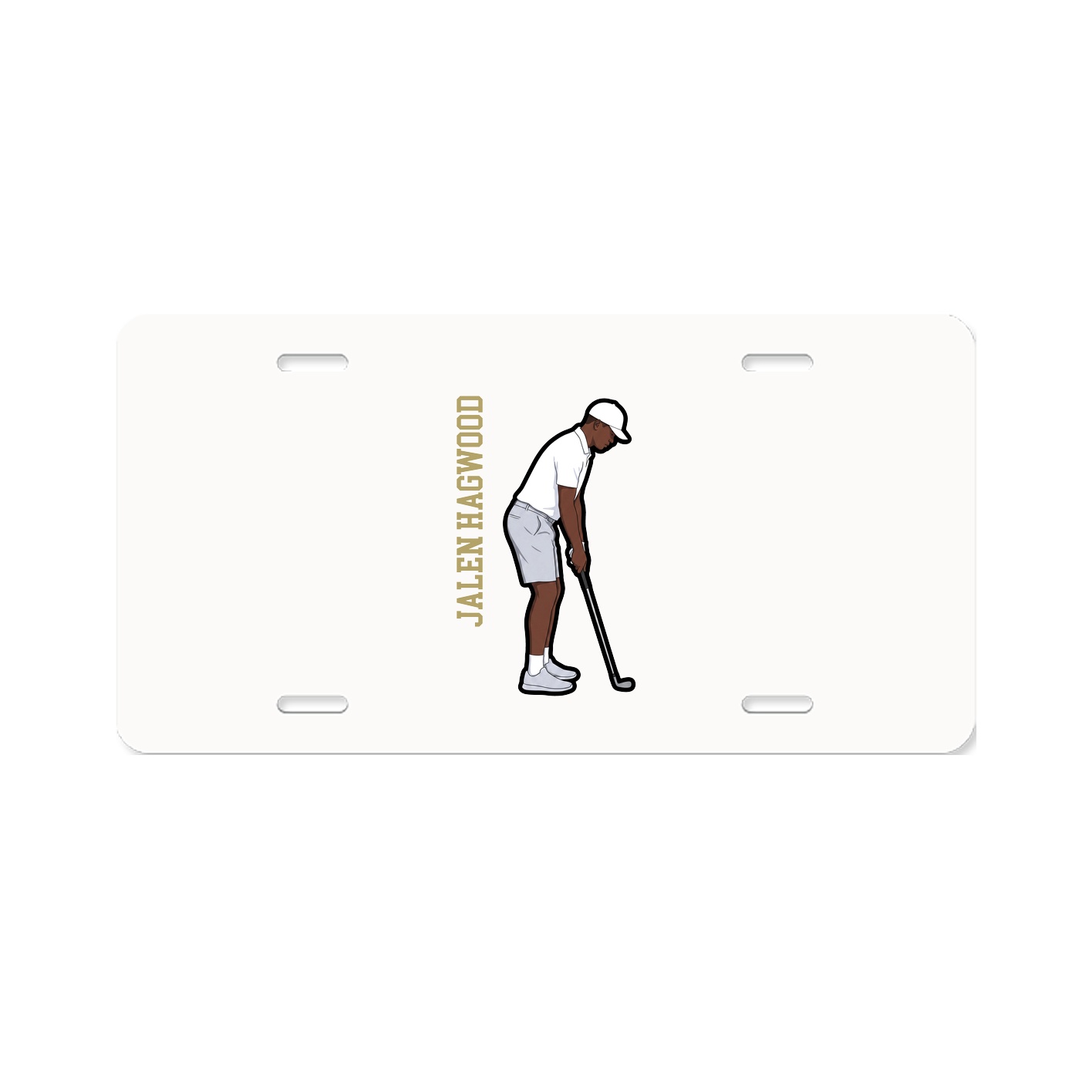 License Plate — Name Vertical in Classic