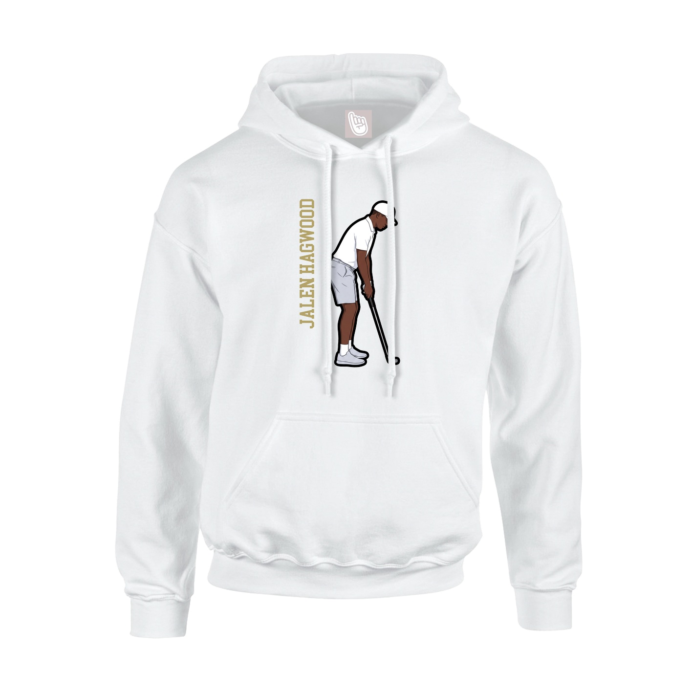 Youth Hoodie — Name Vertical in White