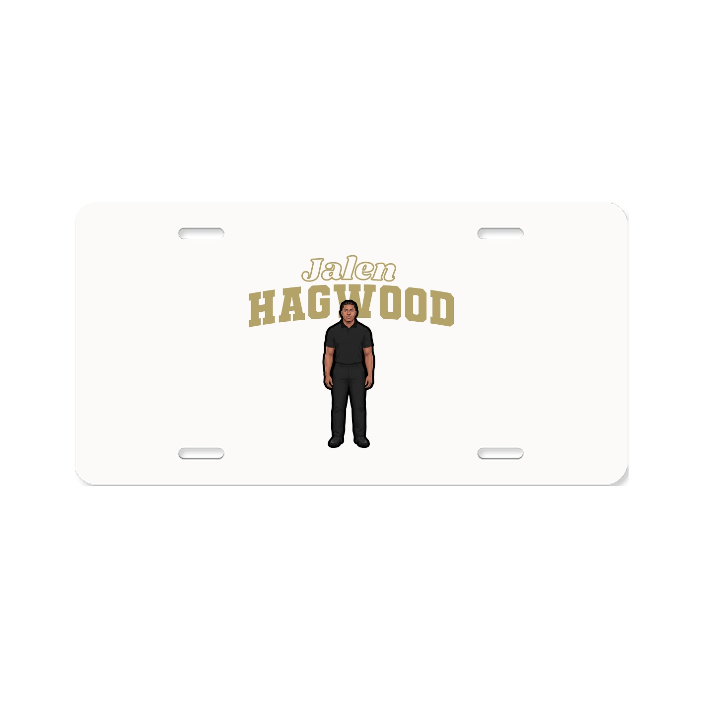 License Plate — Name Arch in Classic