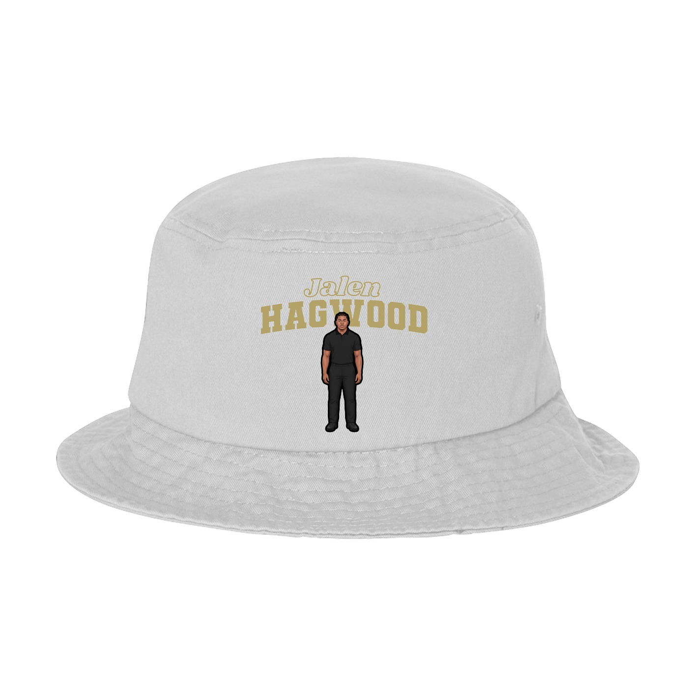 Bucket Cap — Name Arch in White