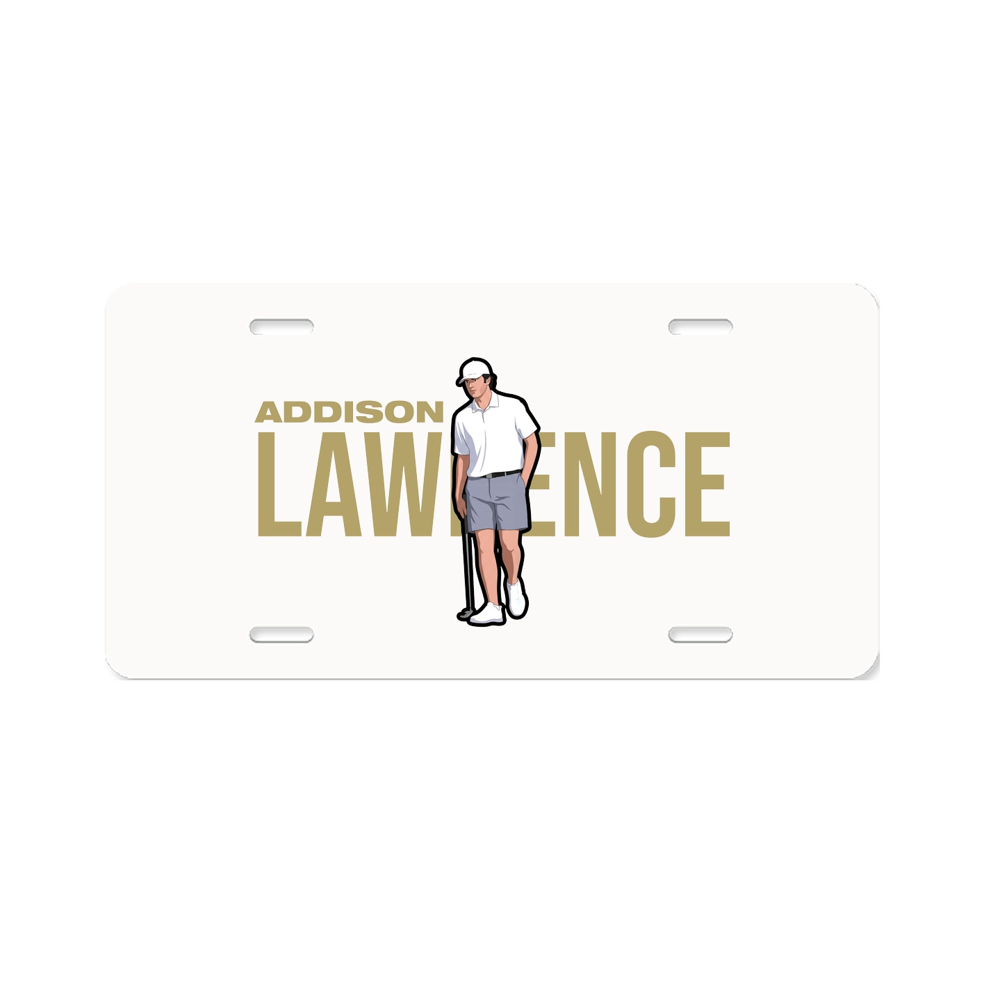 License Plate — Player Name in Classic