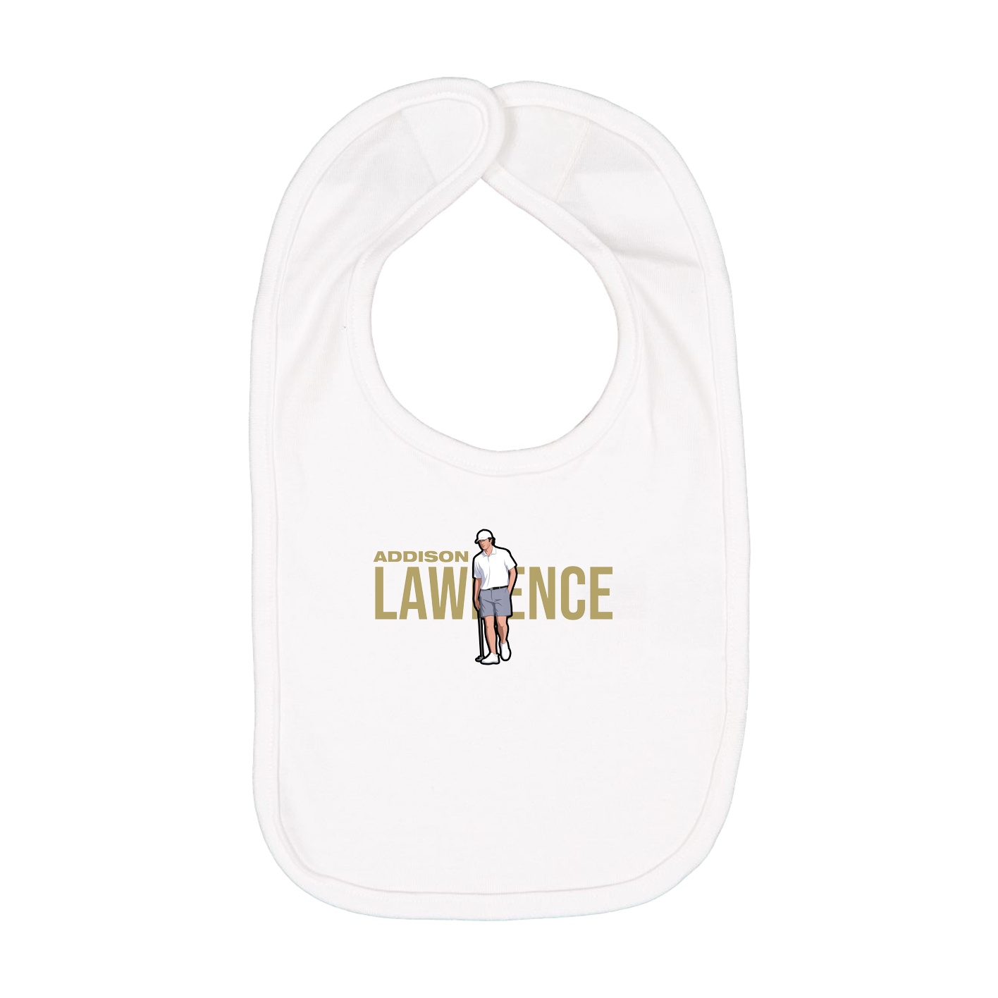Infant Bib — Player Name in White