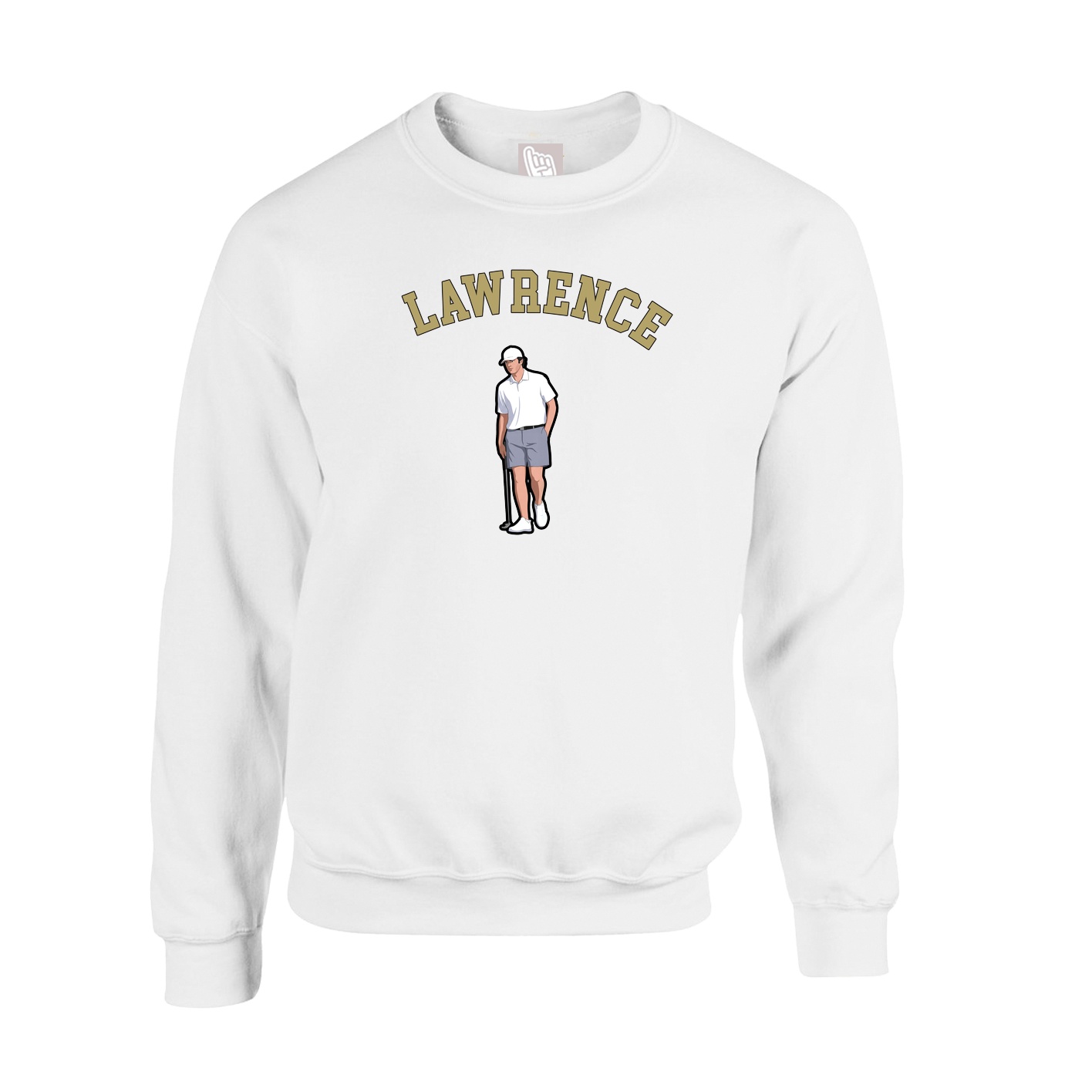 Fleece Crew — Shirsey Arch in White