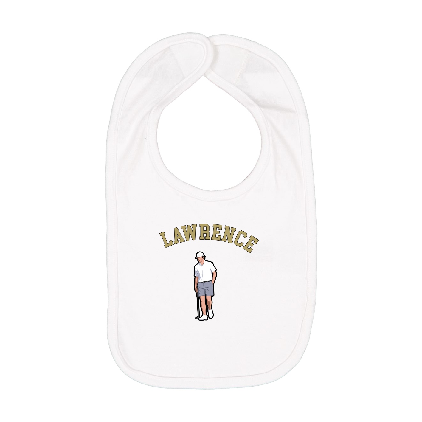 Infant Bib — Shirsey Arch in White