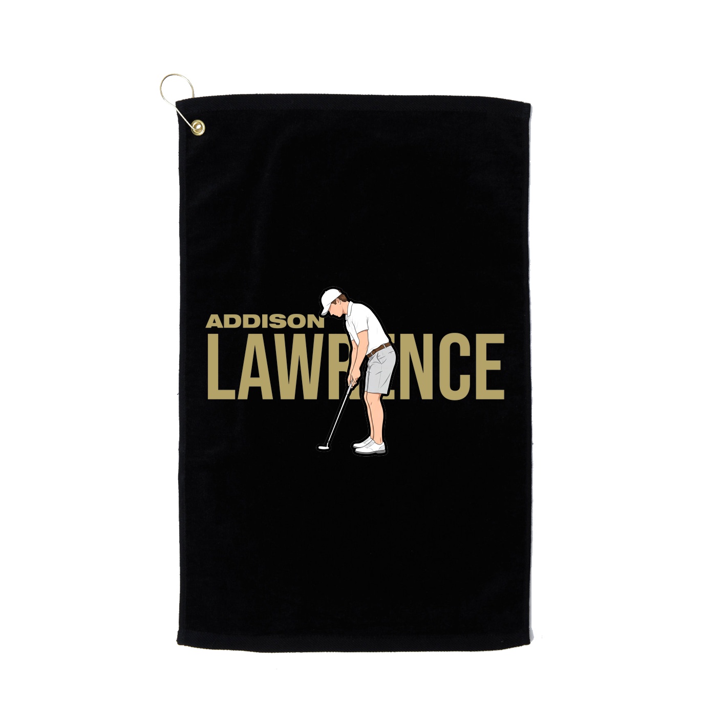 Golf Towel — Player Name in Black