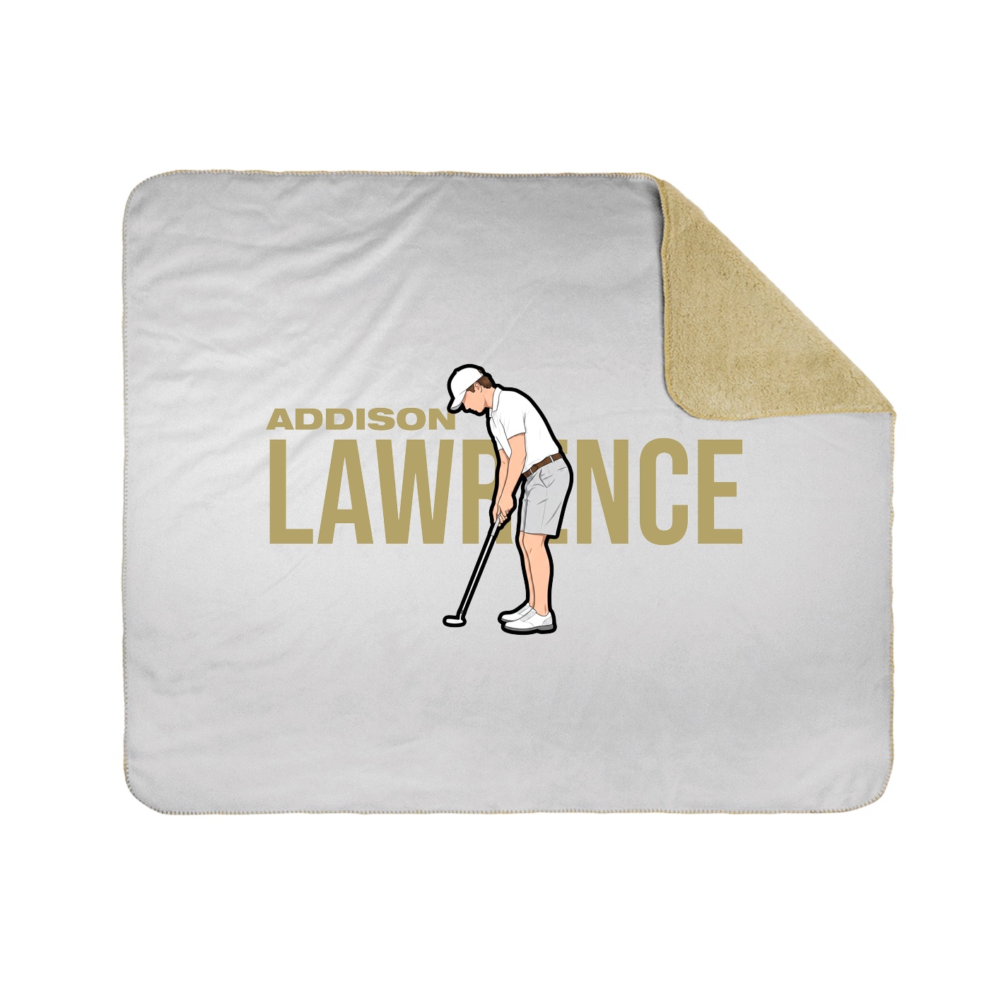 Throw Blanket — Player Name in White