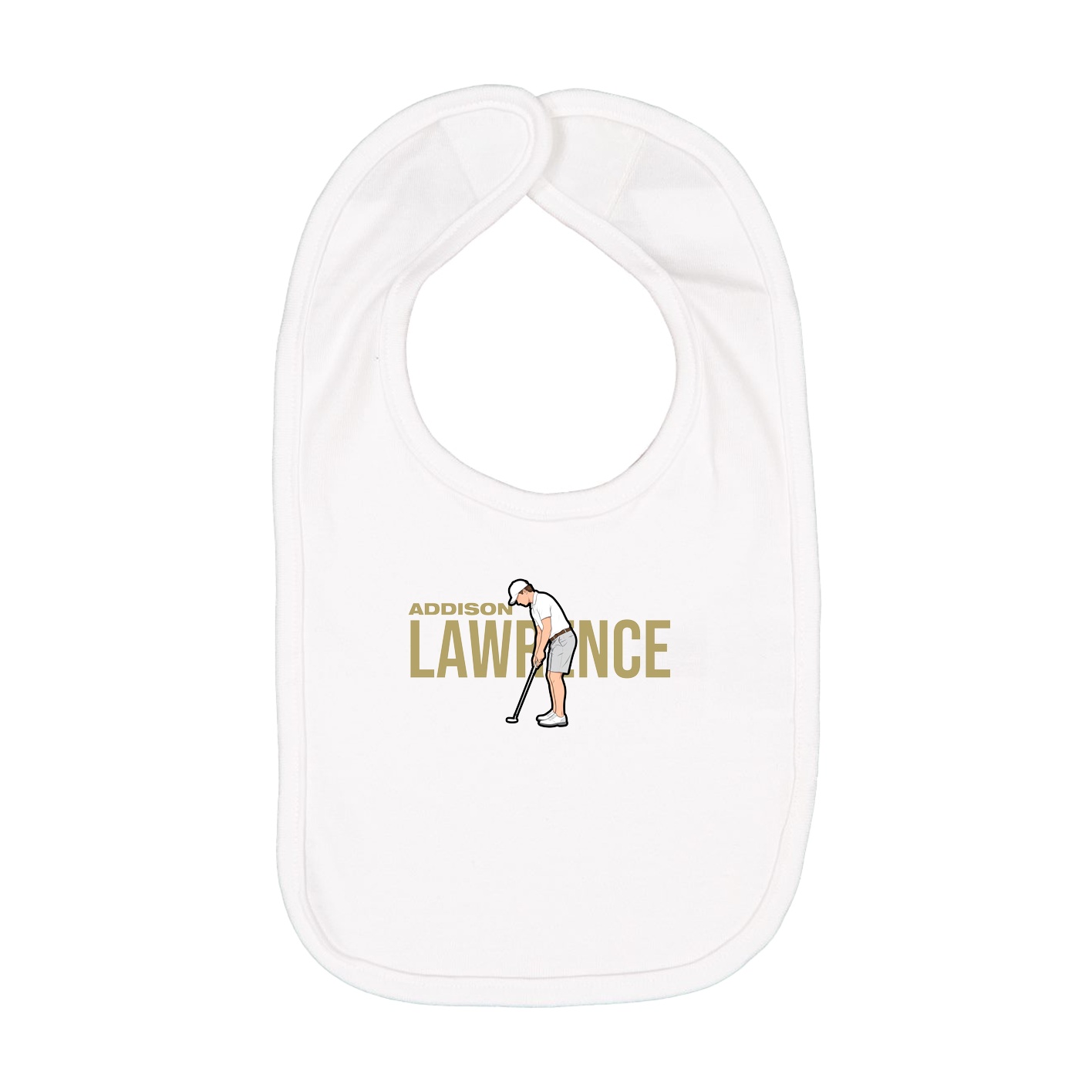 Infant Bib — Player Name in White