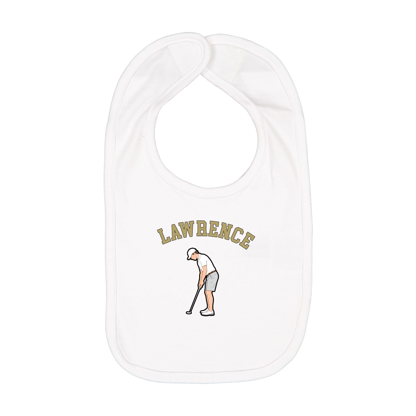 Infant Bib — Shirsey Arch in White