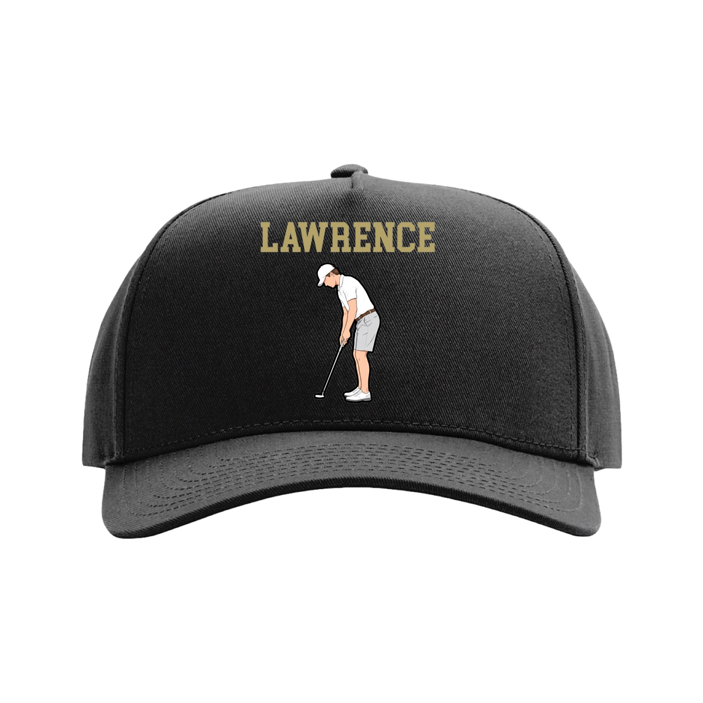 Full Fabric Five-Panel Champ Cap — Shirsey in Black