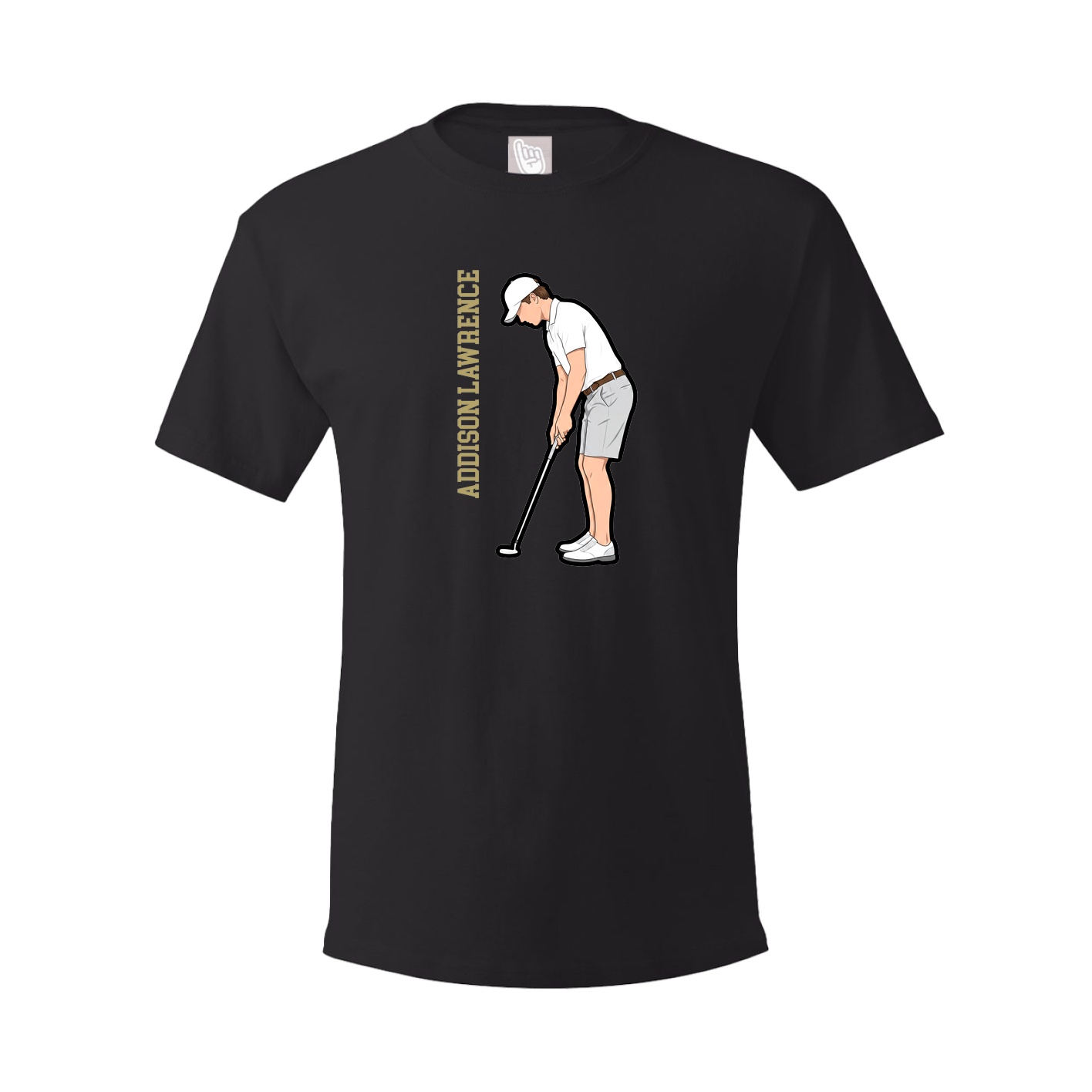 Tee — Name Vertical in Black
