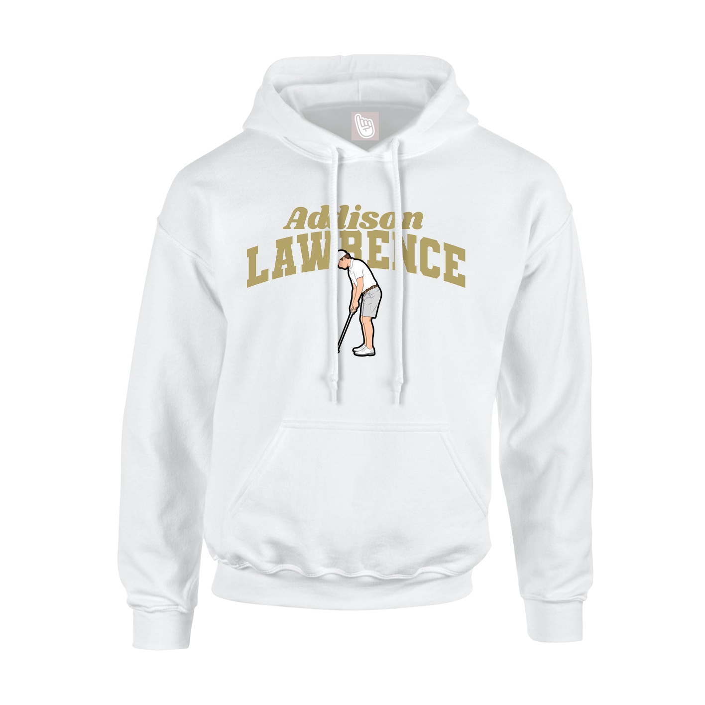 Hoodie — Signature Arch in White