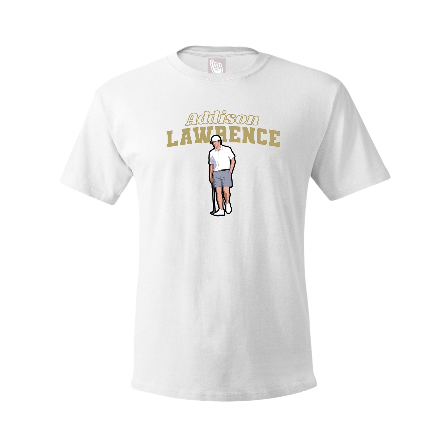 Youth Tee — Name Arch in White