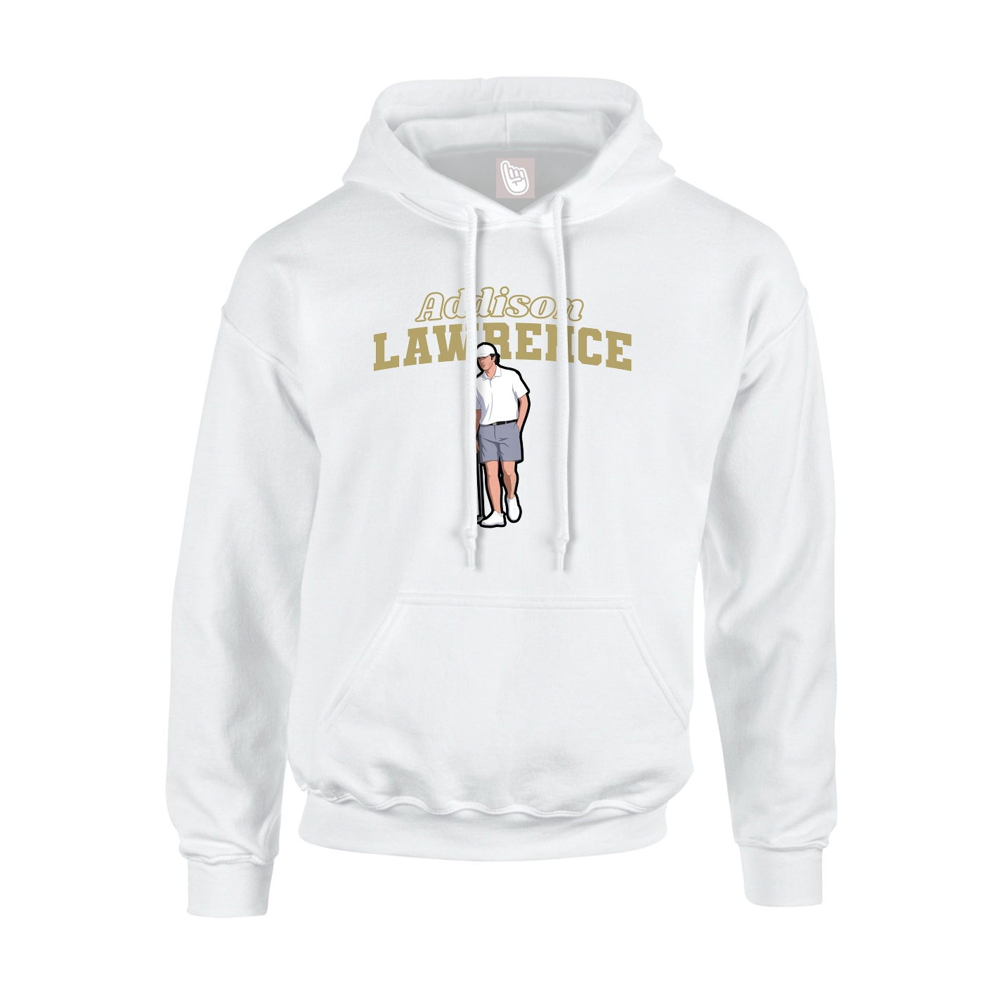 Hoodie — Name Arch in White