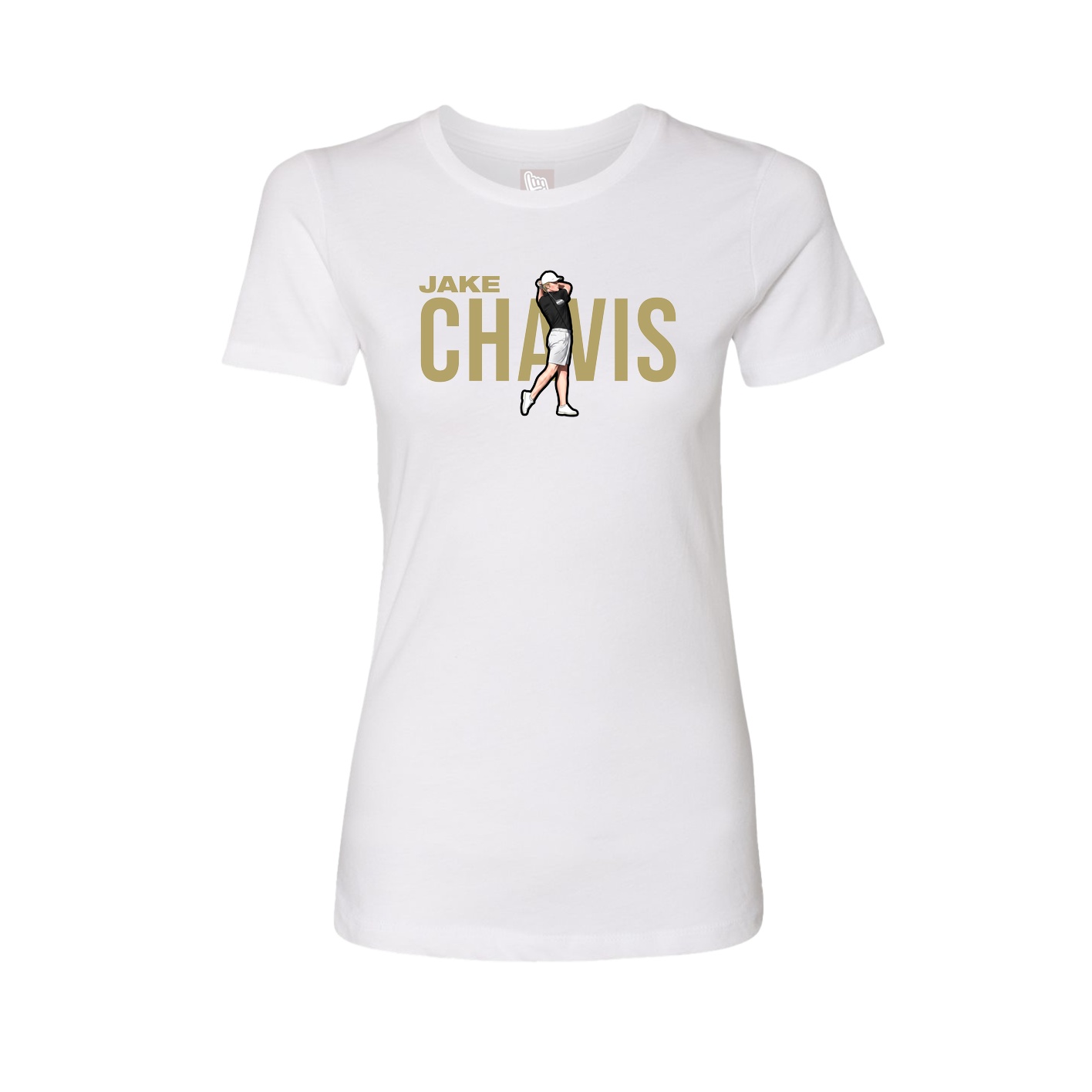 Fitted Women's Tee — Player Name in White