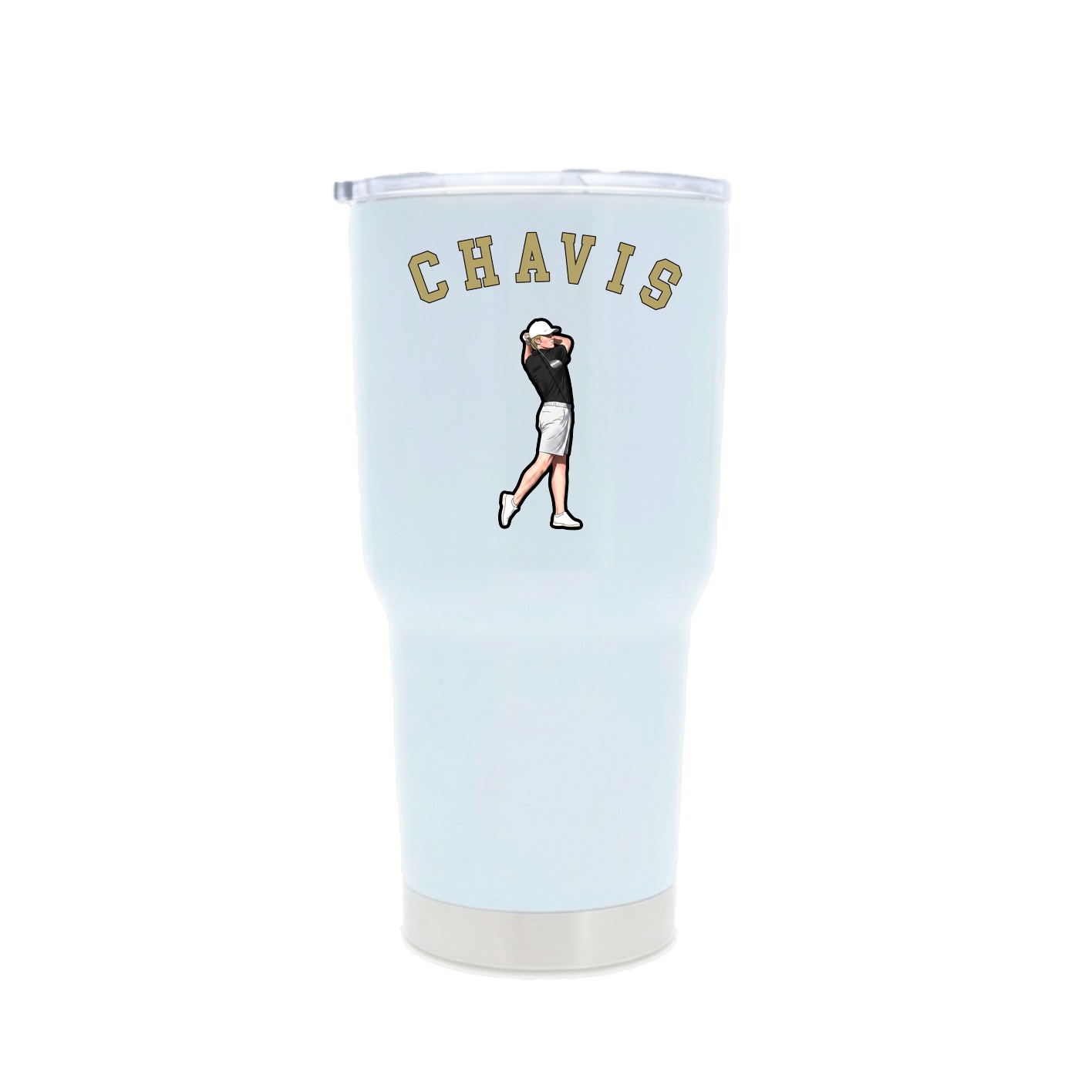 30oz Stainless Steel Tumbler — Shirsey Arch in White