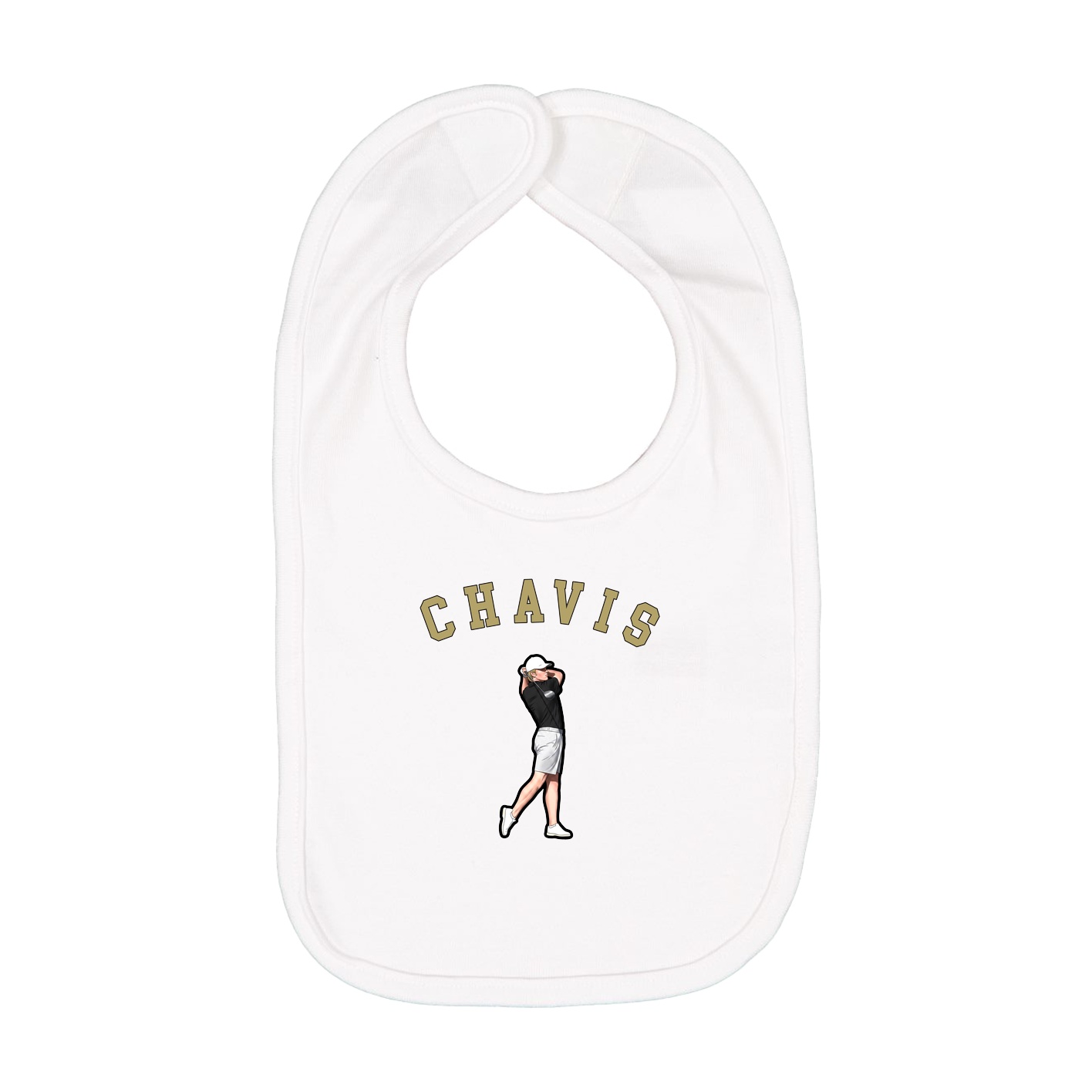 Infant Bib — Shirsey Arch in White