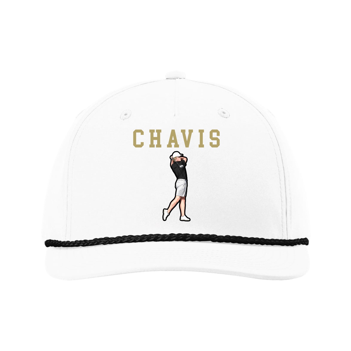 Five-Panel Classic Rope Cap — Shirsey in White