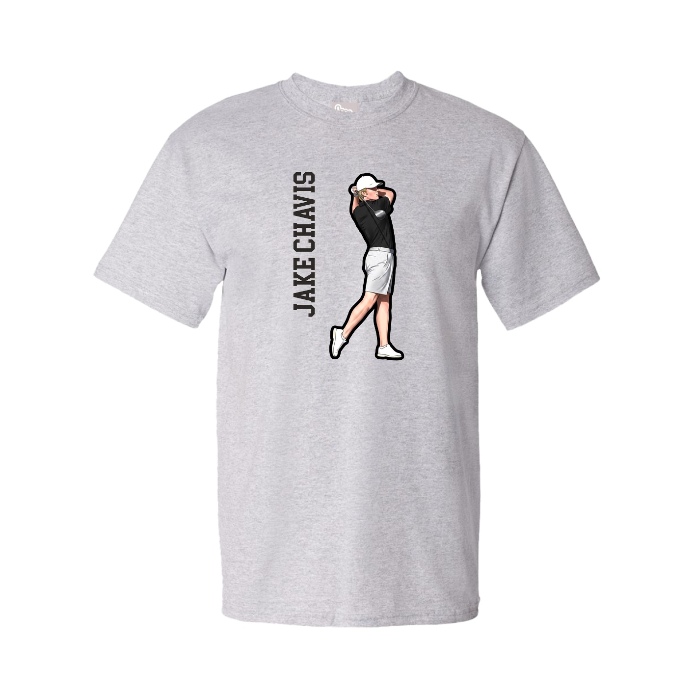 Tee — Name Vertical in Grey