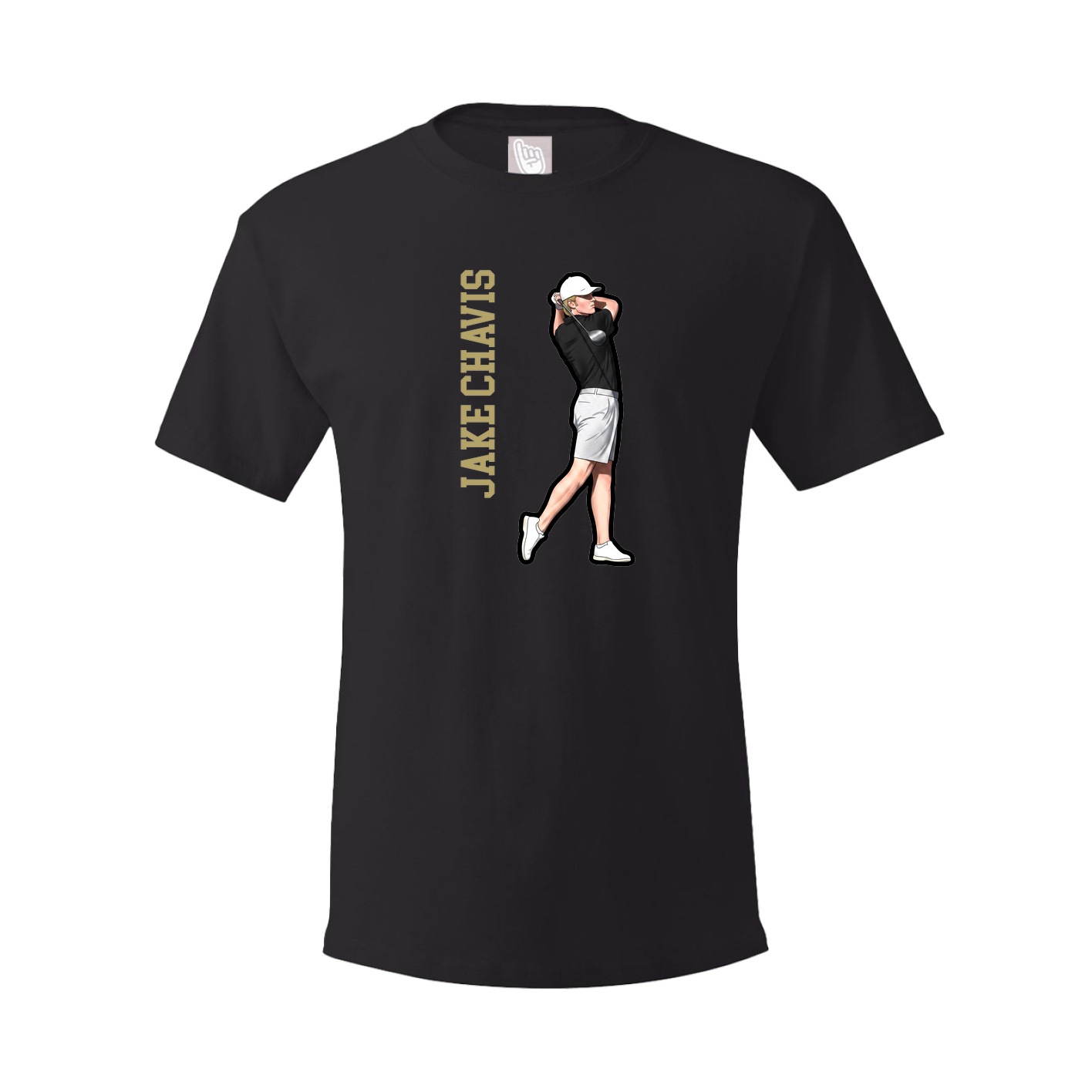 Youth Tee — Name Vertical in Black