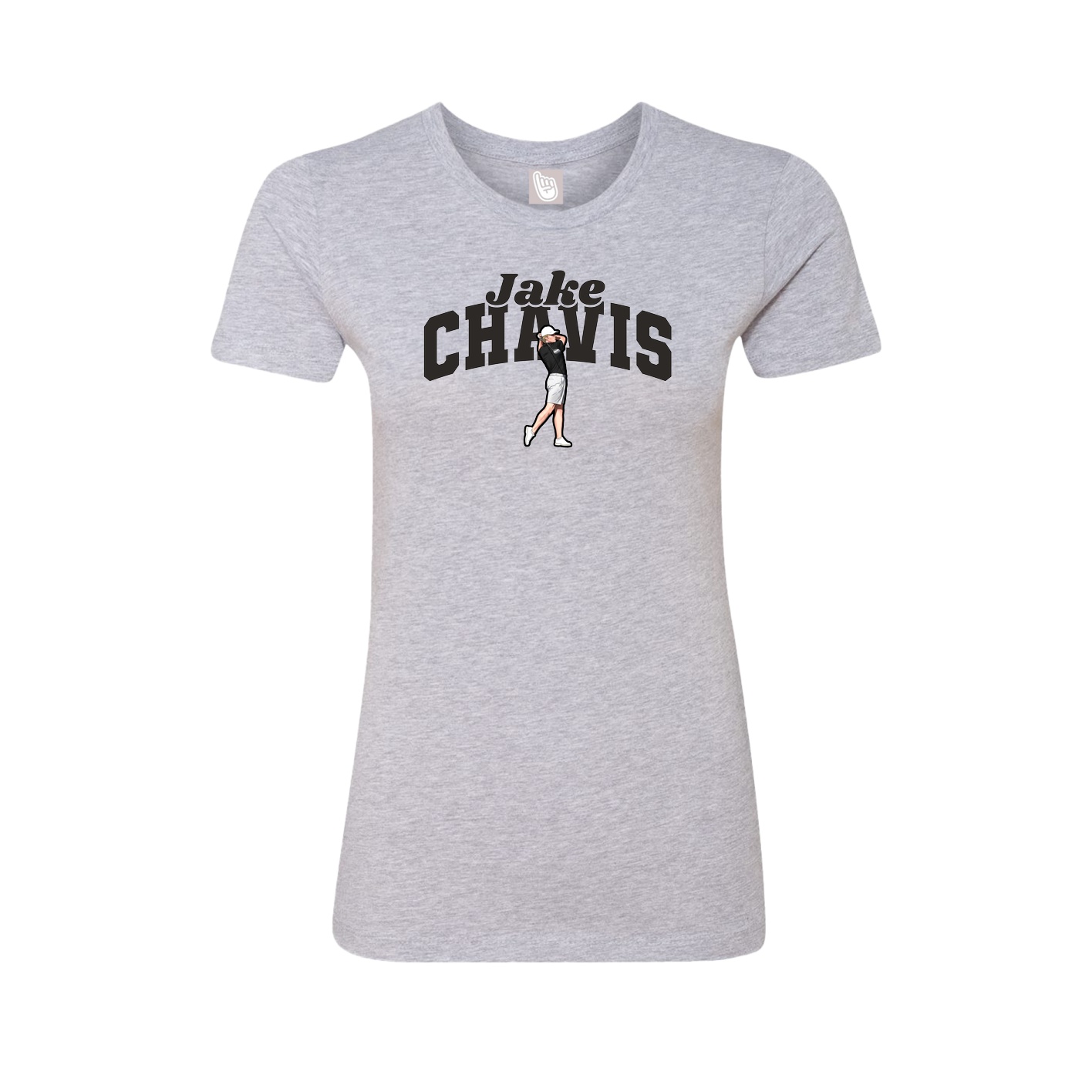 Fitted Women's Tee — Signature Arch in Grey