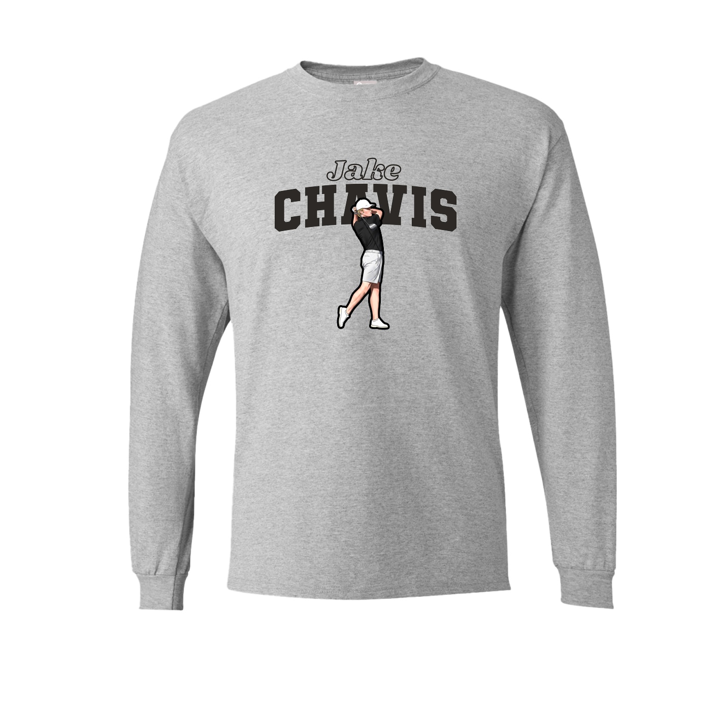 Long Sleeve Tee — Name Arch in Grey