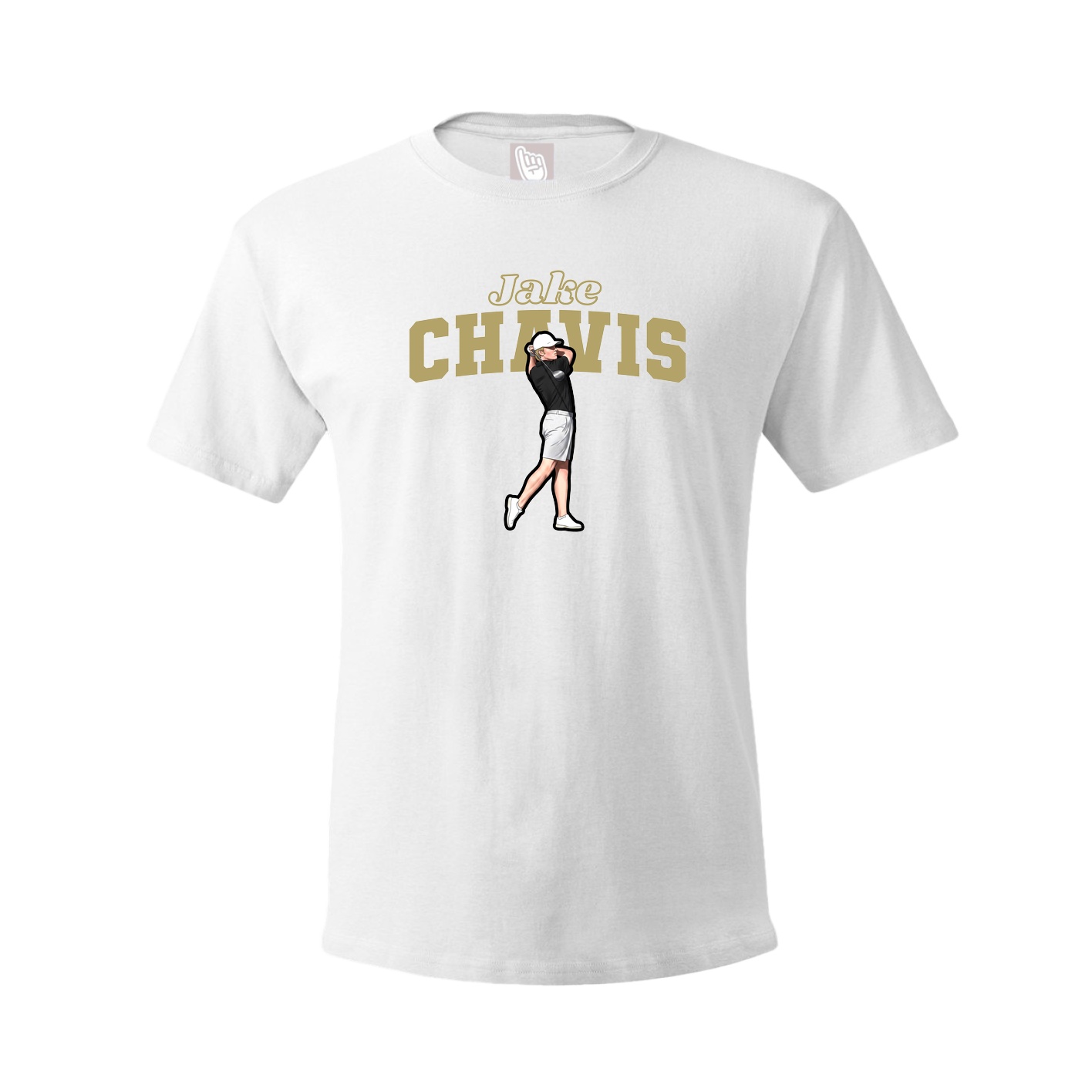 Youth Tee — Name Arch in White
