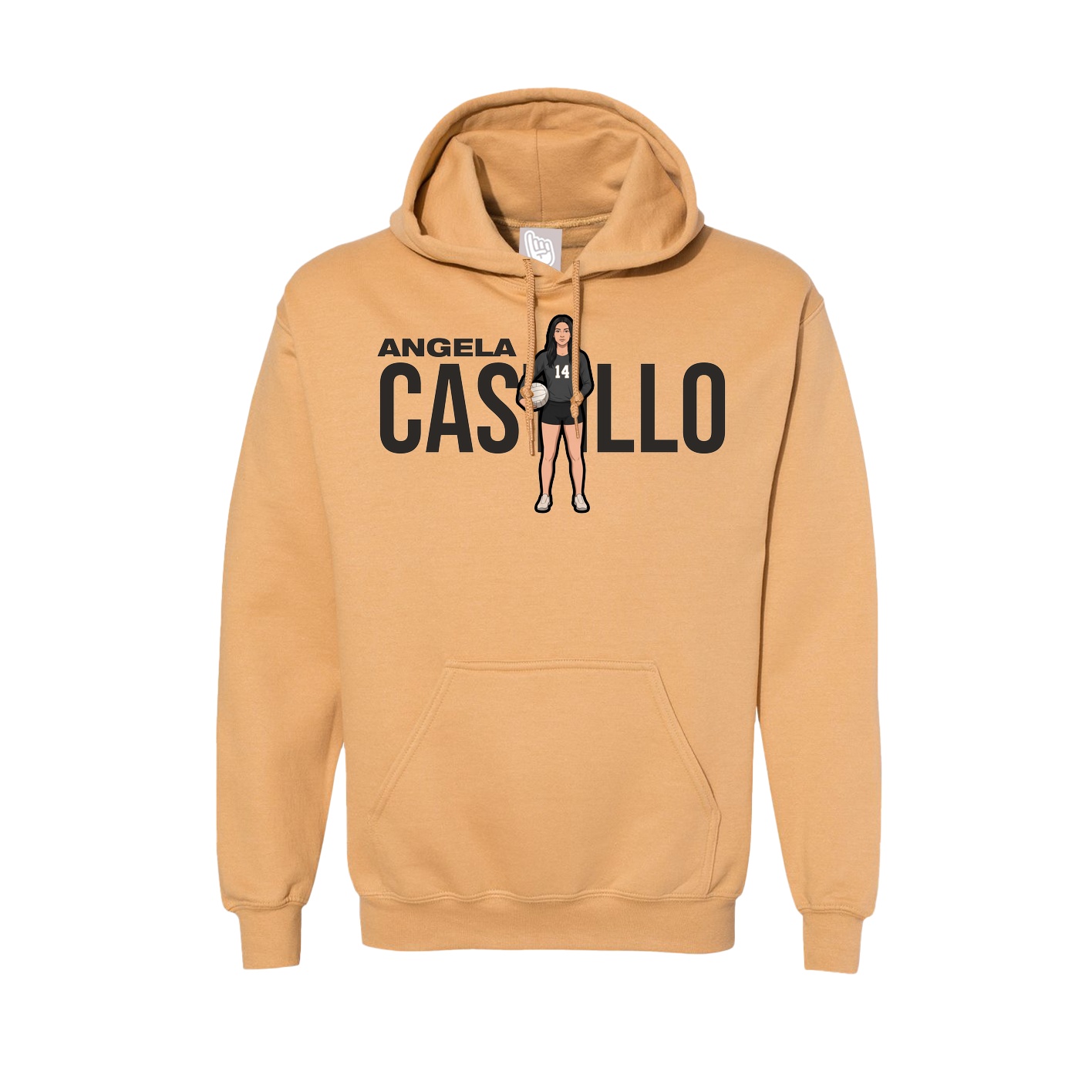 Hoodie — Player Name in Vegas Gold