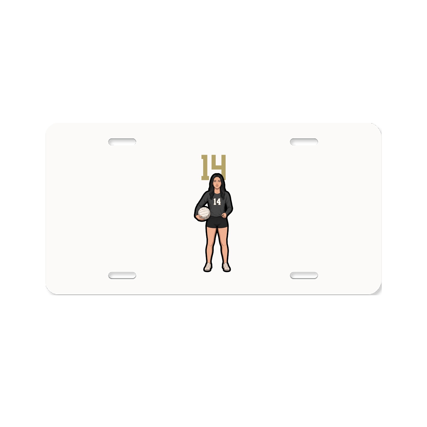 License Plate — Number Top in Classic