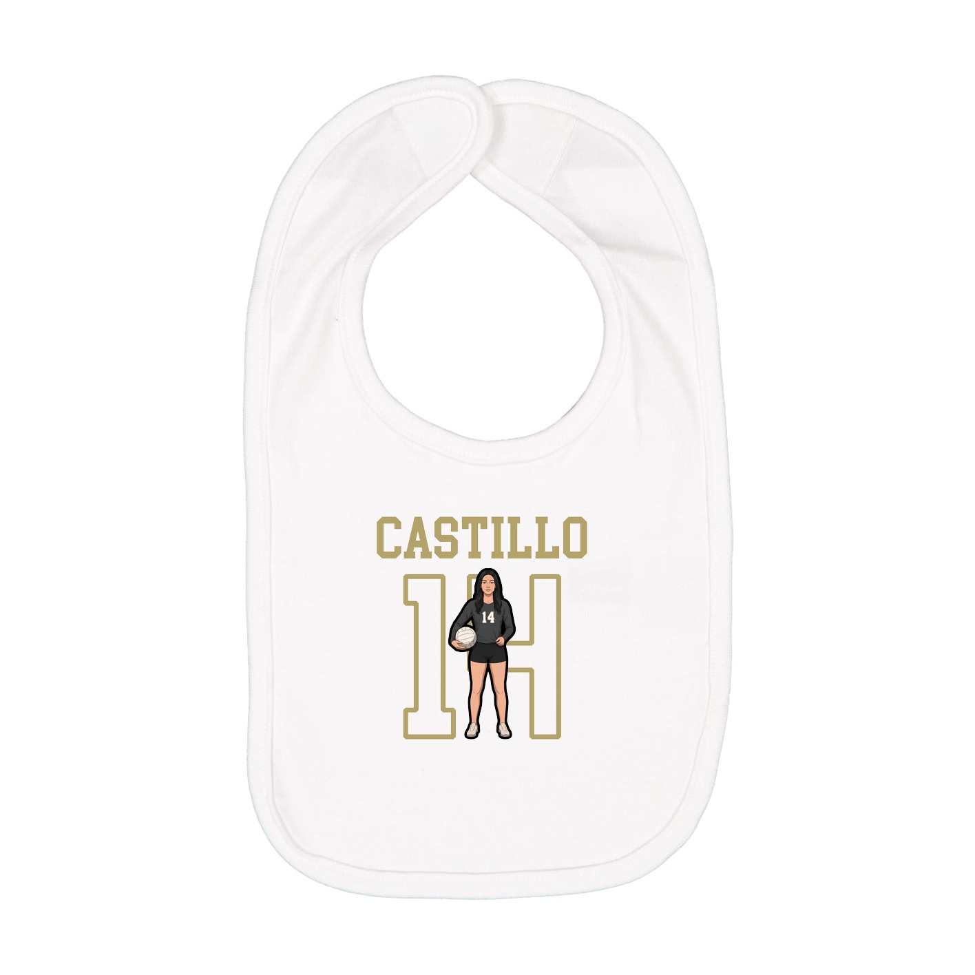Infant Bib — Shirsey in White
