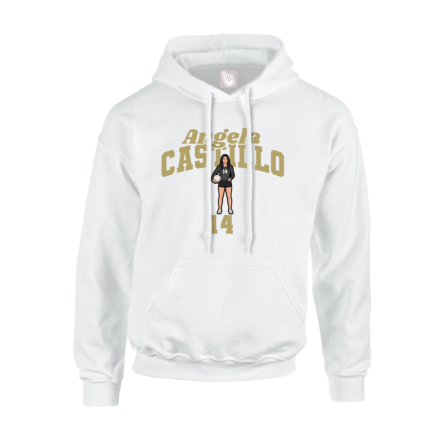 Hoodie — Signature Arch in White