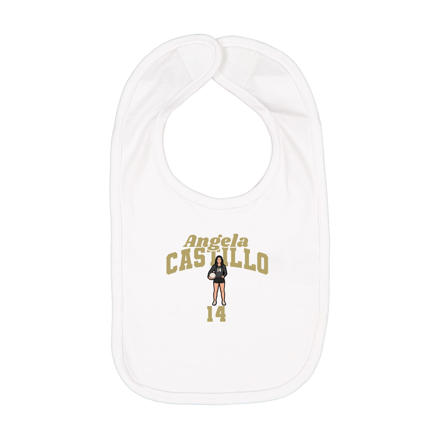 Infant Bib — Signature Arch in White