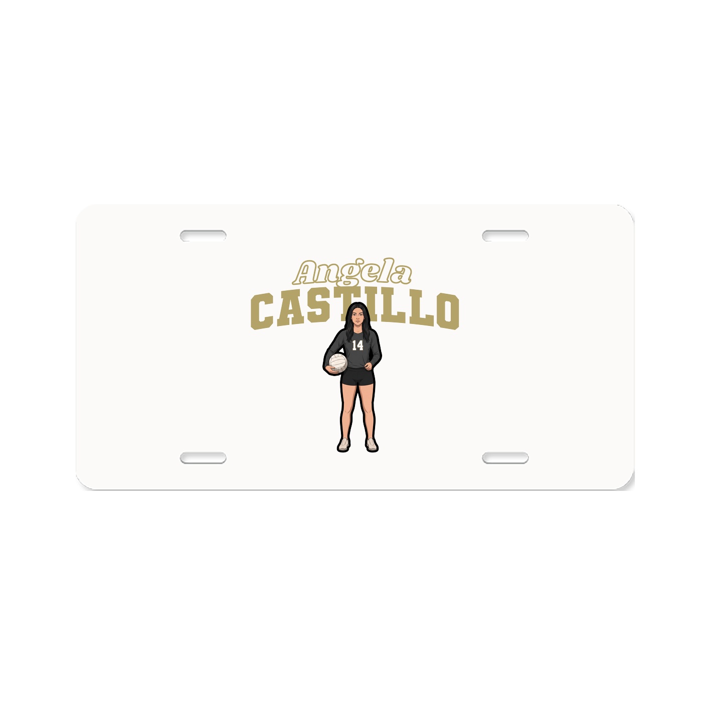 License Plate — Name Arch in Classic