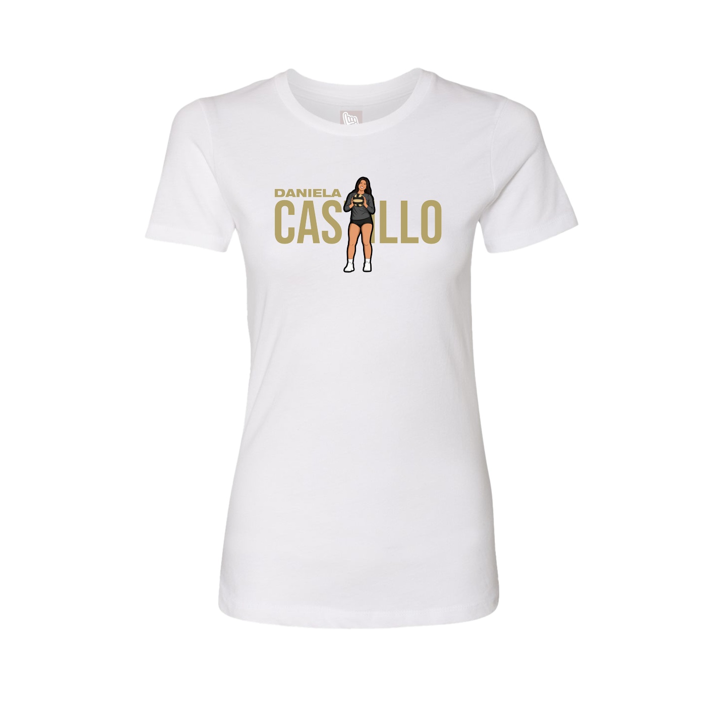 Fitted Women's Tee — Player Name in White
