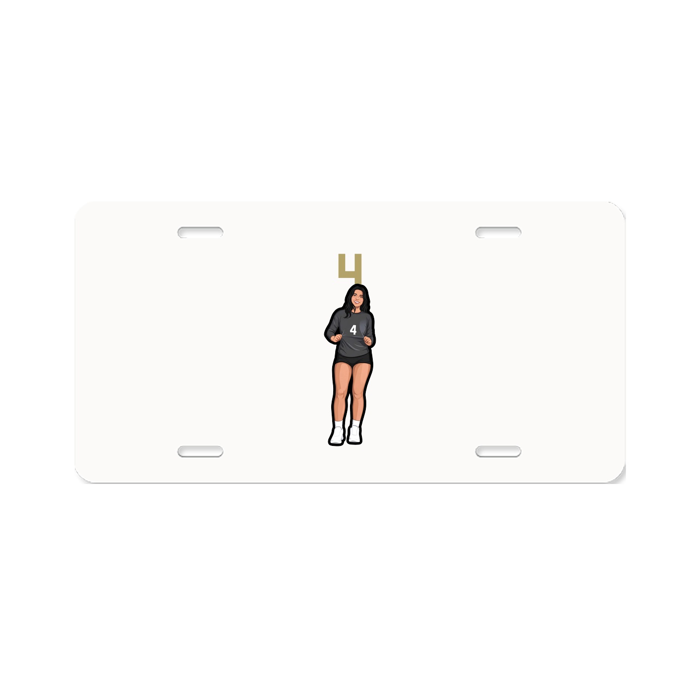 License Plate — Number Top in Classic