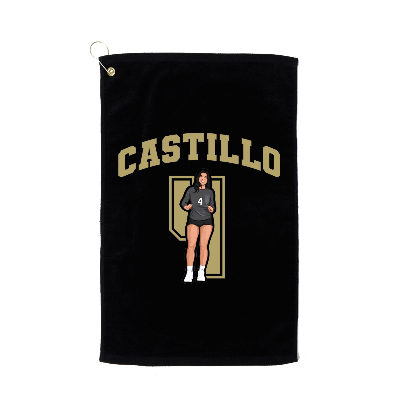 Golf Towel — Number in Black