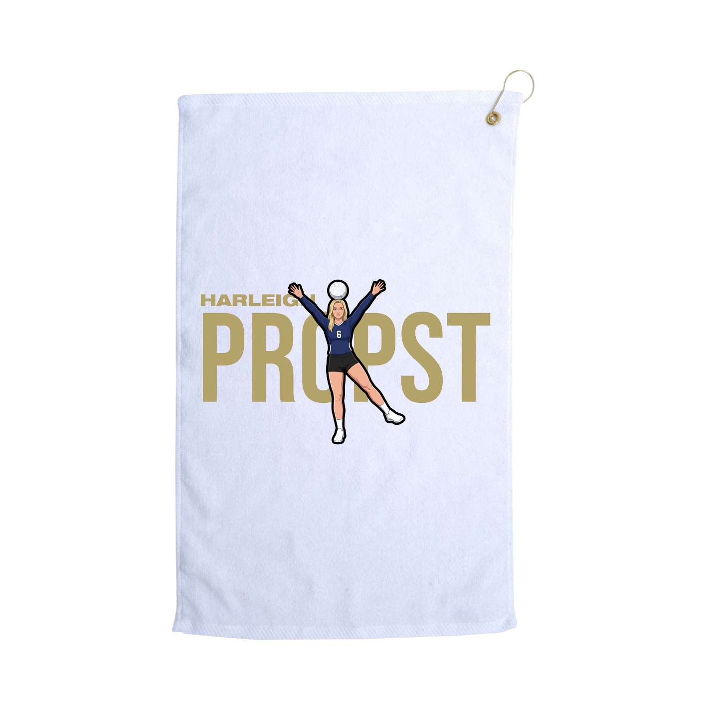 Golf Towel — Player Name in White