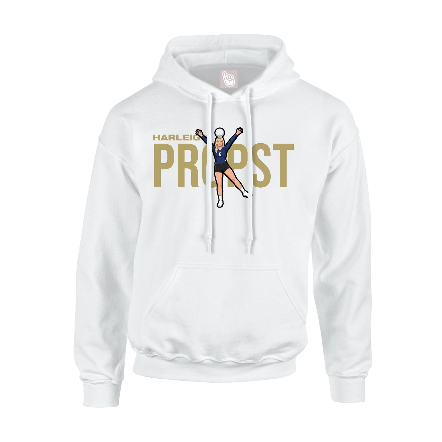 Youth Hoodie — Player Name in White