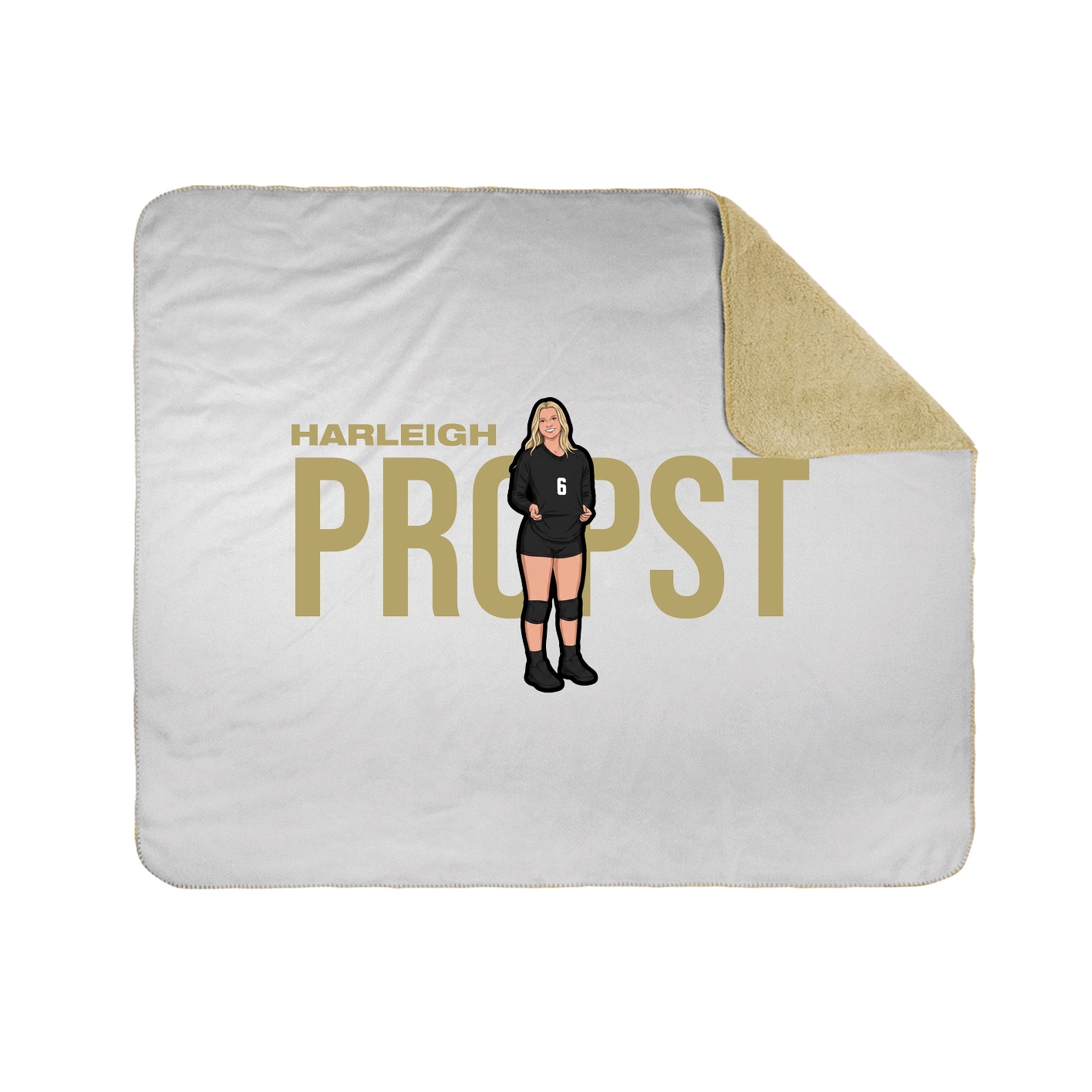 Throw Blanket — Player Name in White
