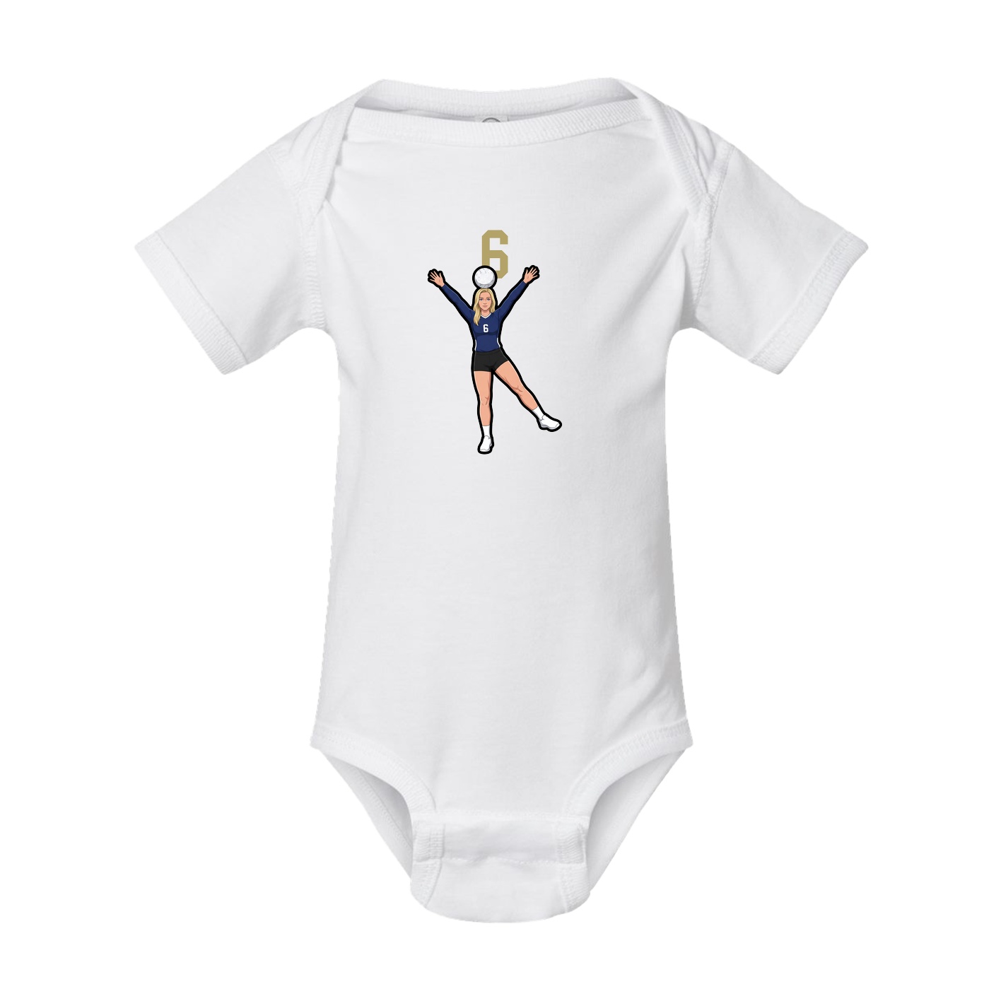 Baby Onesie — Number Top in White