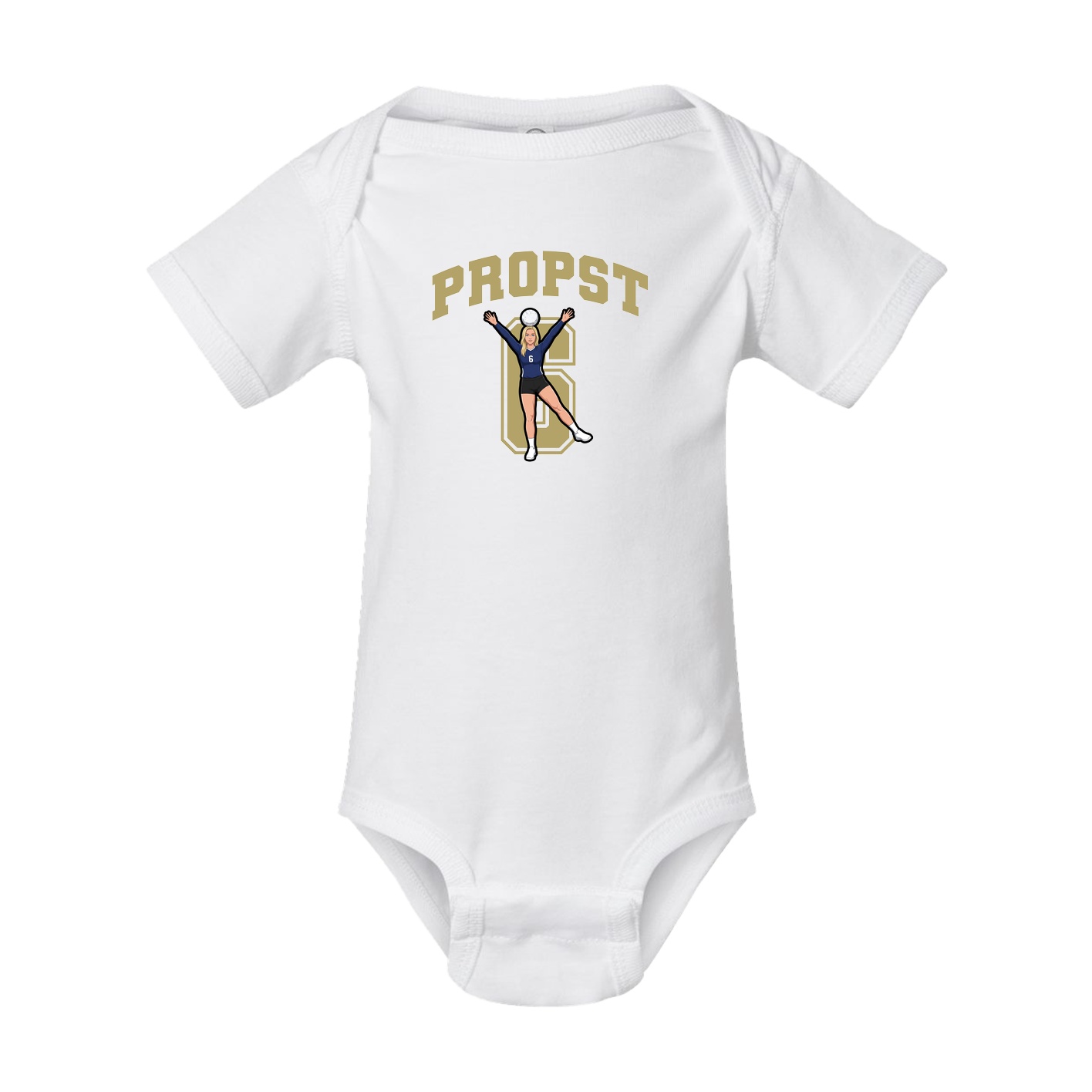 Baby Onesie — Number in White
