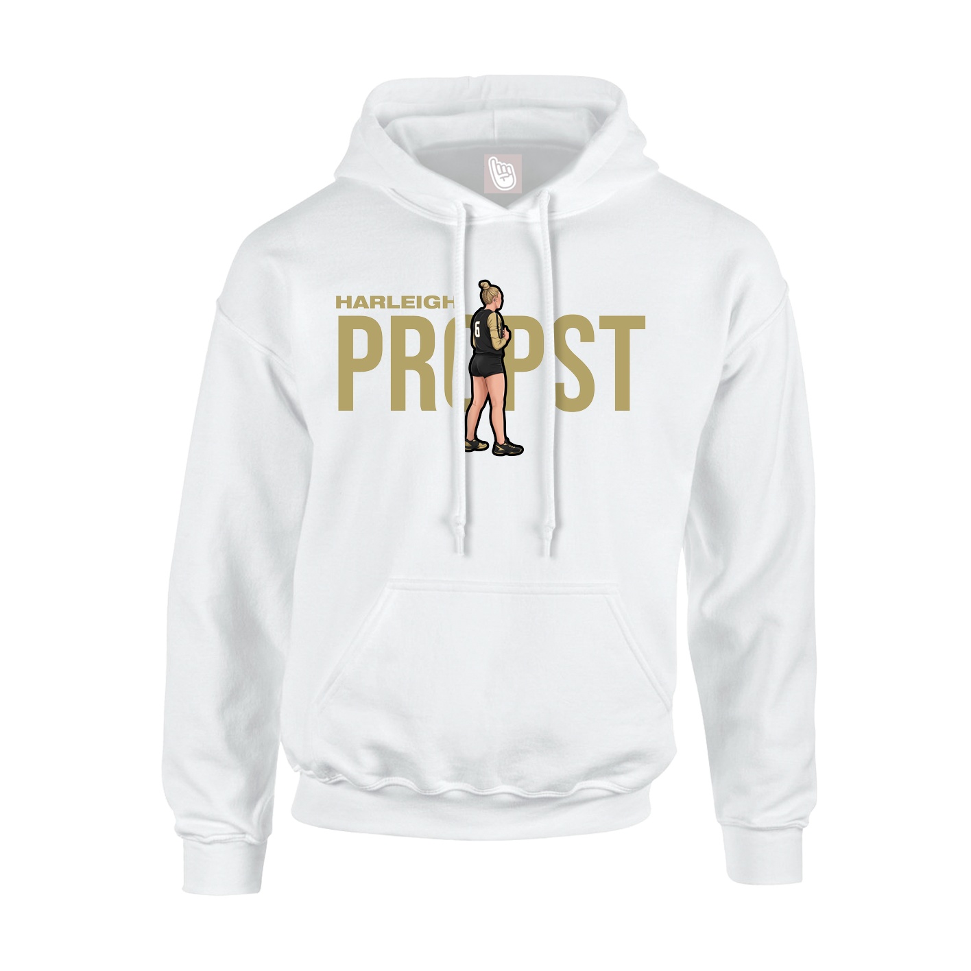 Youth Hoodie — Player Name in White