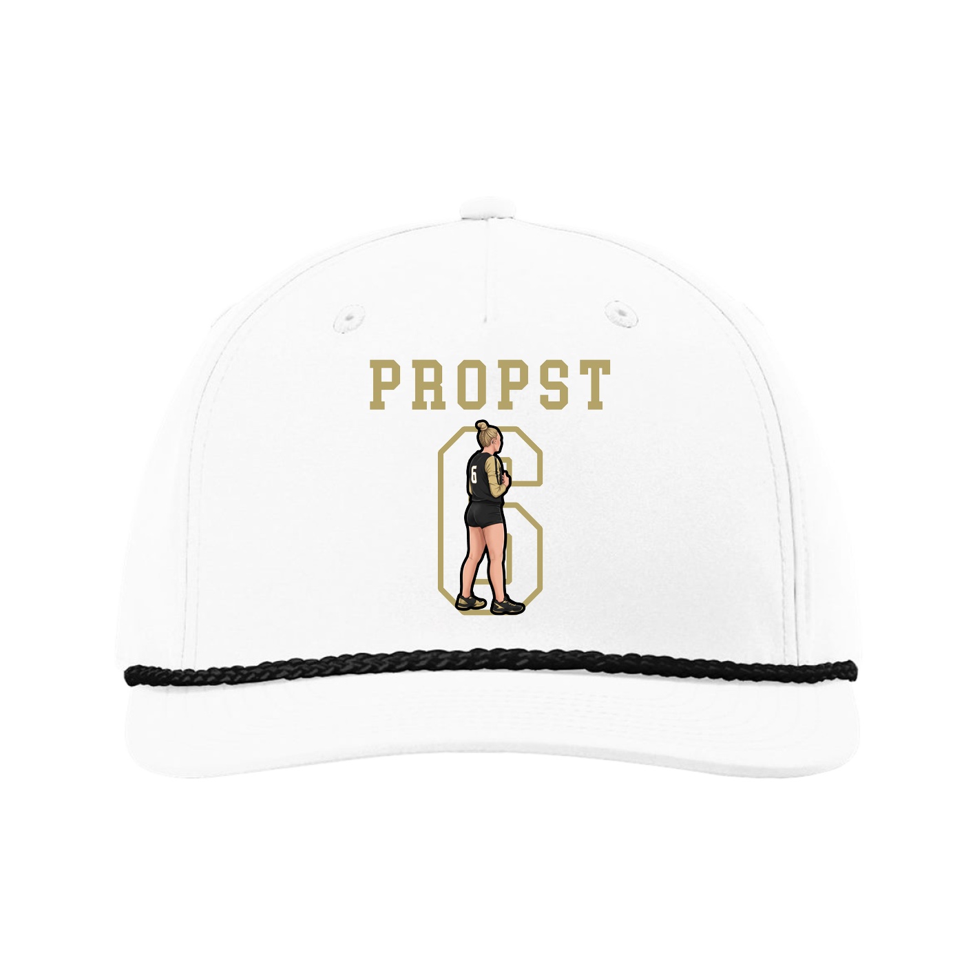 Five-Panel Classic Rope Cap — Shirsey in White