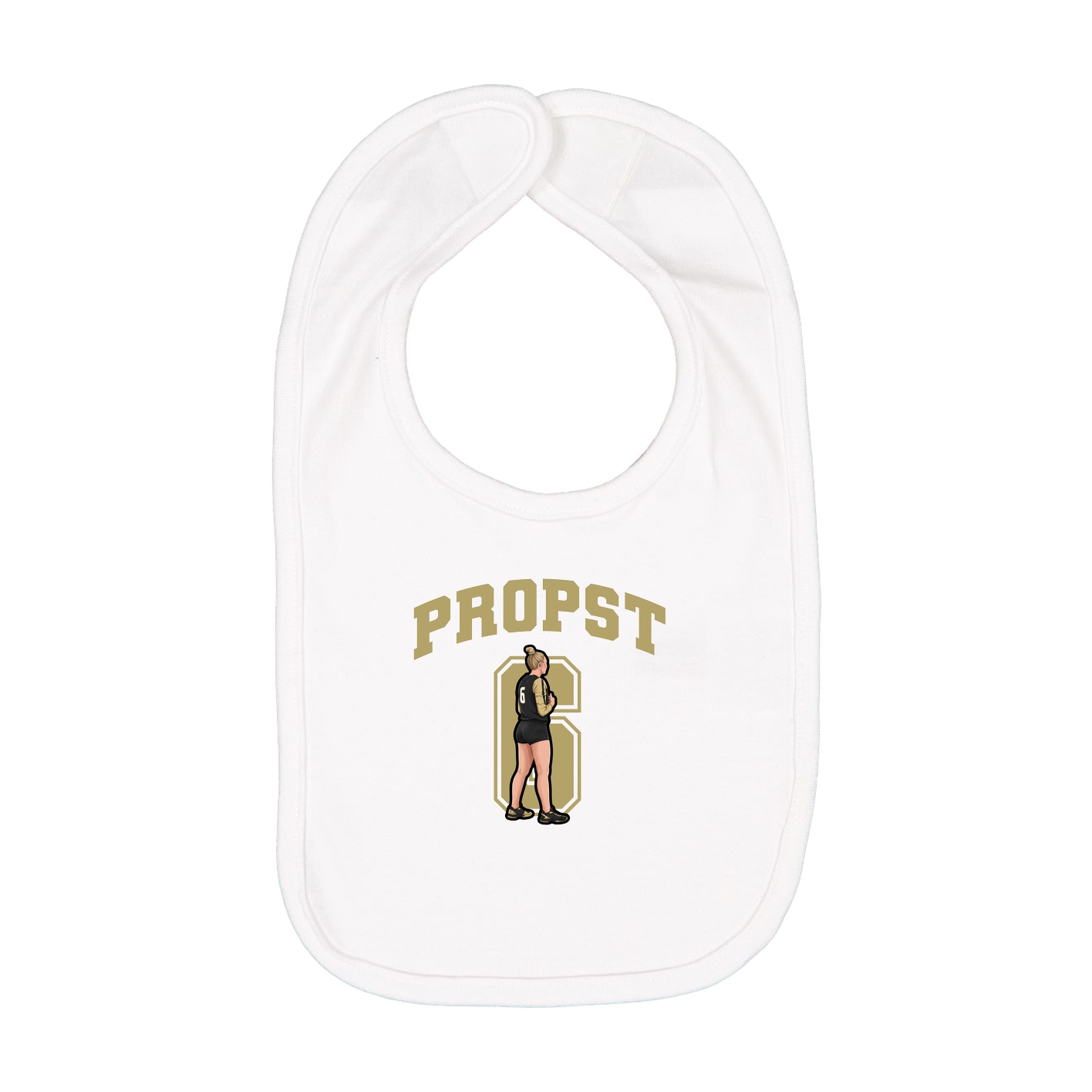 Infant Bib — Number in White