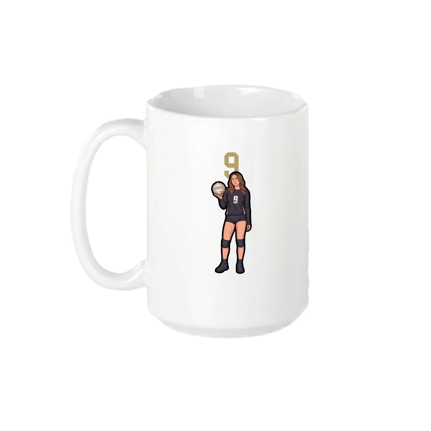 15oz Coffee Mug — Number Top in White