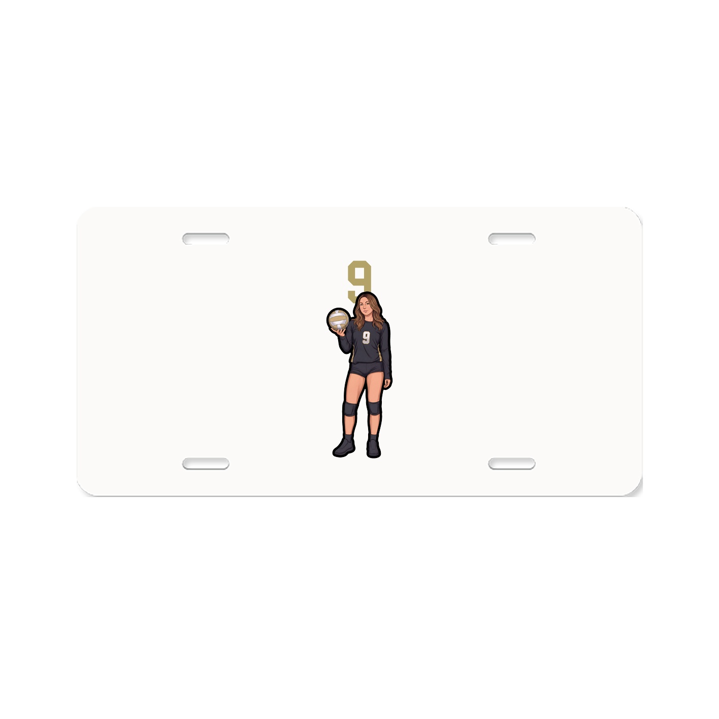License Plate — Number Top in Classic