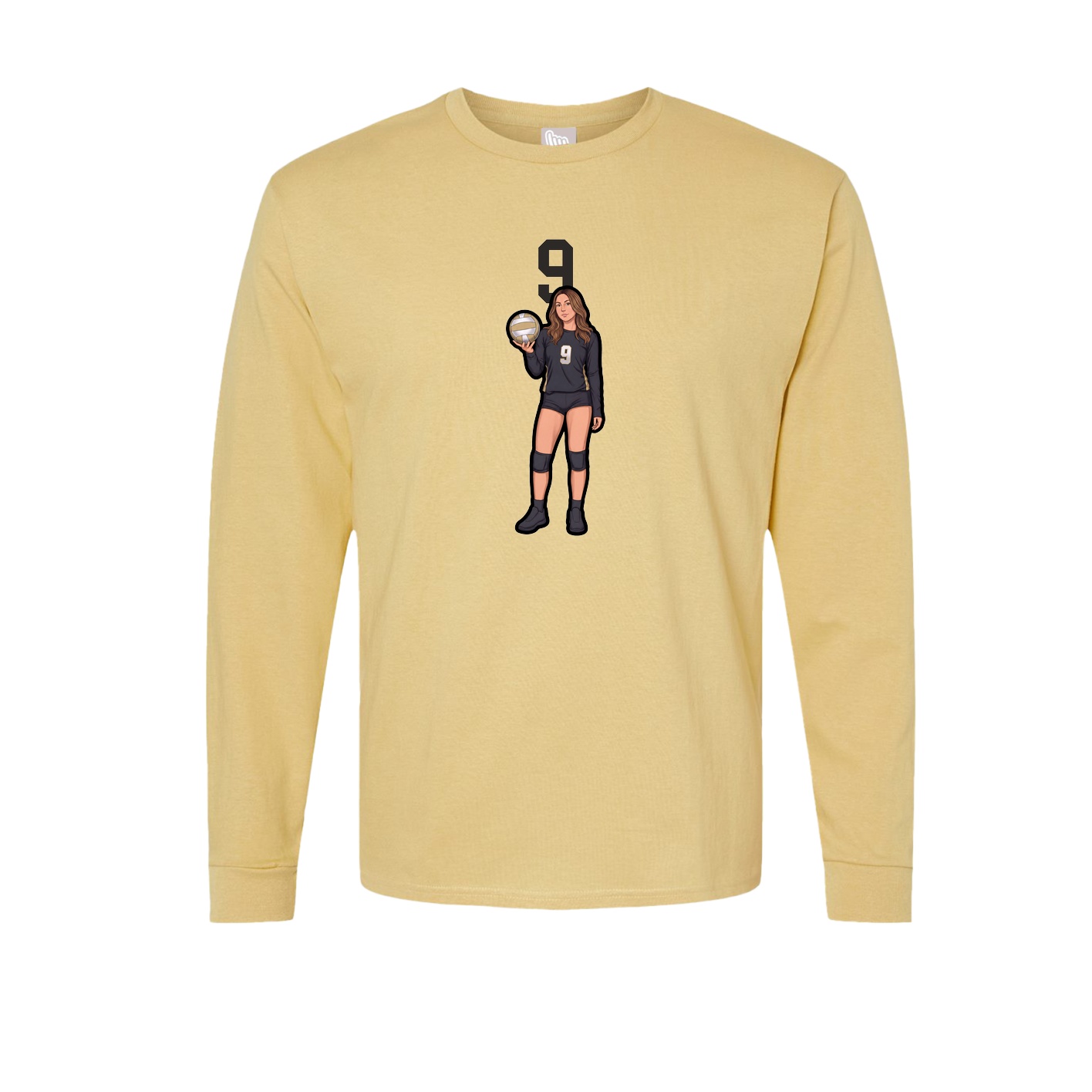 Long Sleeve Tee — Number Top in Vegas Gold