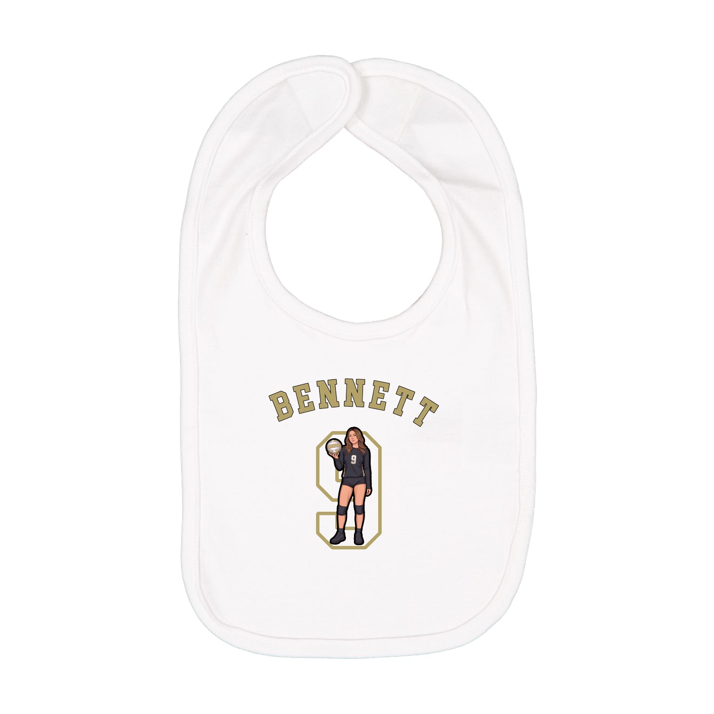 Infant Bib — Shirsey Arch in White